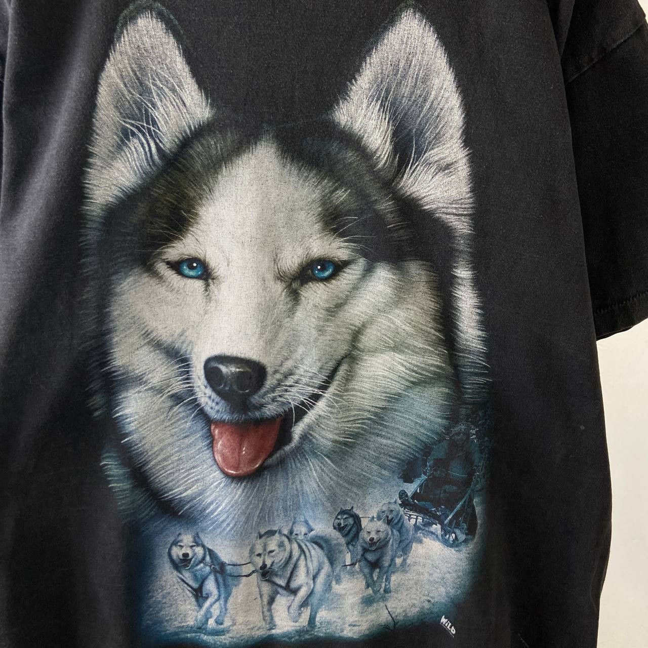 Vintage Vintage Y2K AOP Wolfs Single Stitch Faded T-Shirt Size US XL / EU 56 / 4 - 4 Thumbnail