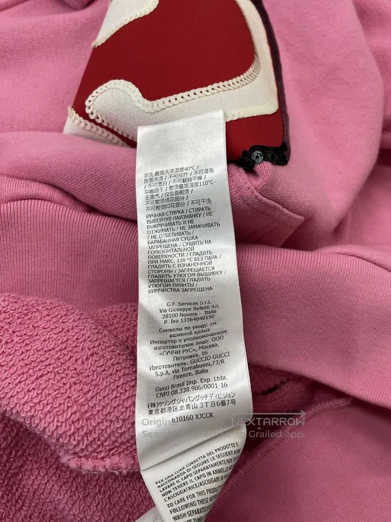 Gucci Gucci Pink apple sequin logo hooded sweatshirt Size S / US 4 / IT 40 - 6 Thumbnail