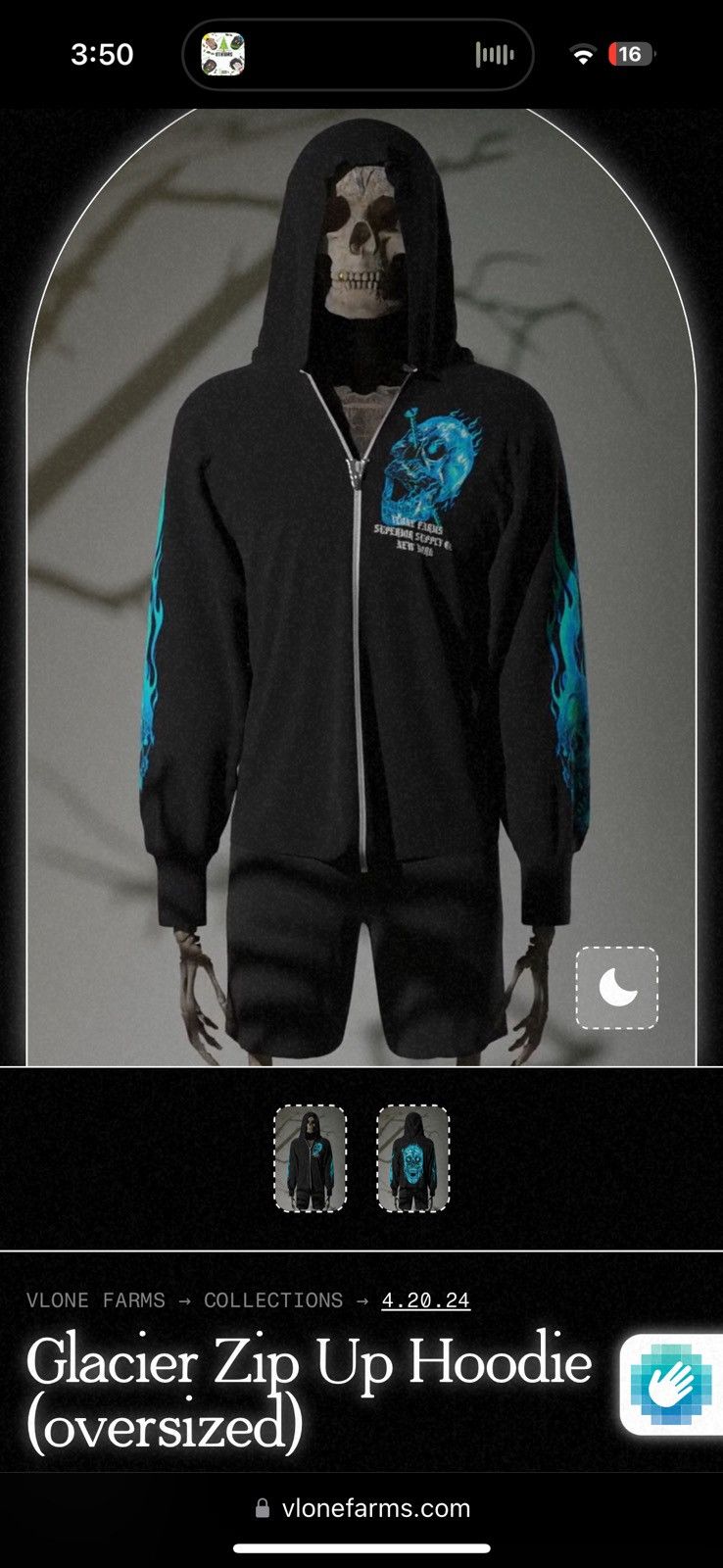 Vlone Vlone Glacier Skull Zip Up Size US L / EU 52-54 / 3 - 1 Thumbnail