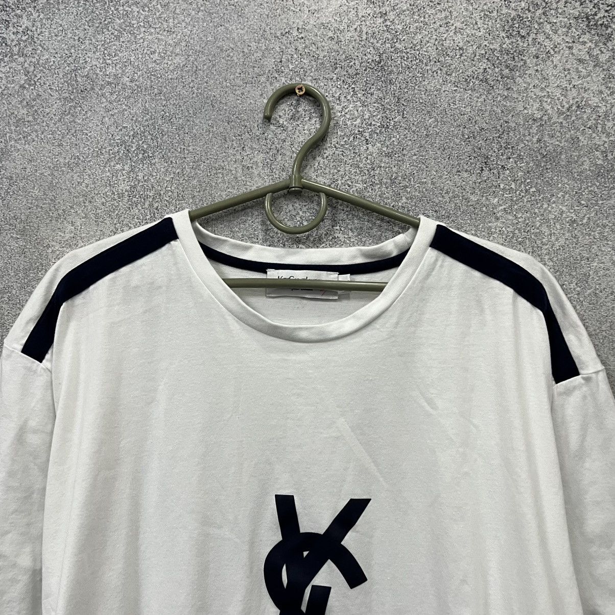 Yves Saint Laurent Vintage YSL Yves Saint Lauren T-Shirt Big Logo White Size US XL / EU 56 / 4 - 4 Thumbnail