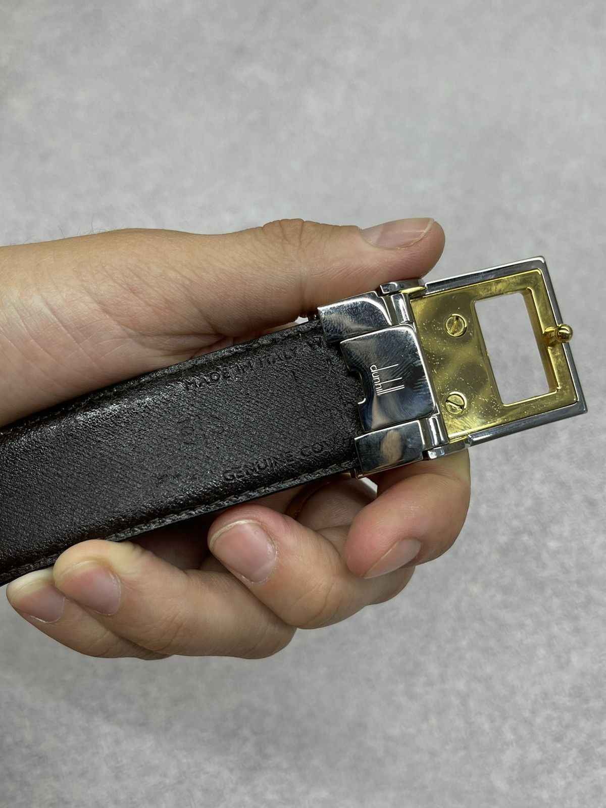 Alfred Dunhill × Vintage Alfred Dunhill Leather Black Belt Luxury Size ONE SIZE - 5 Thumbnail