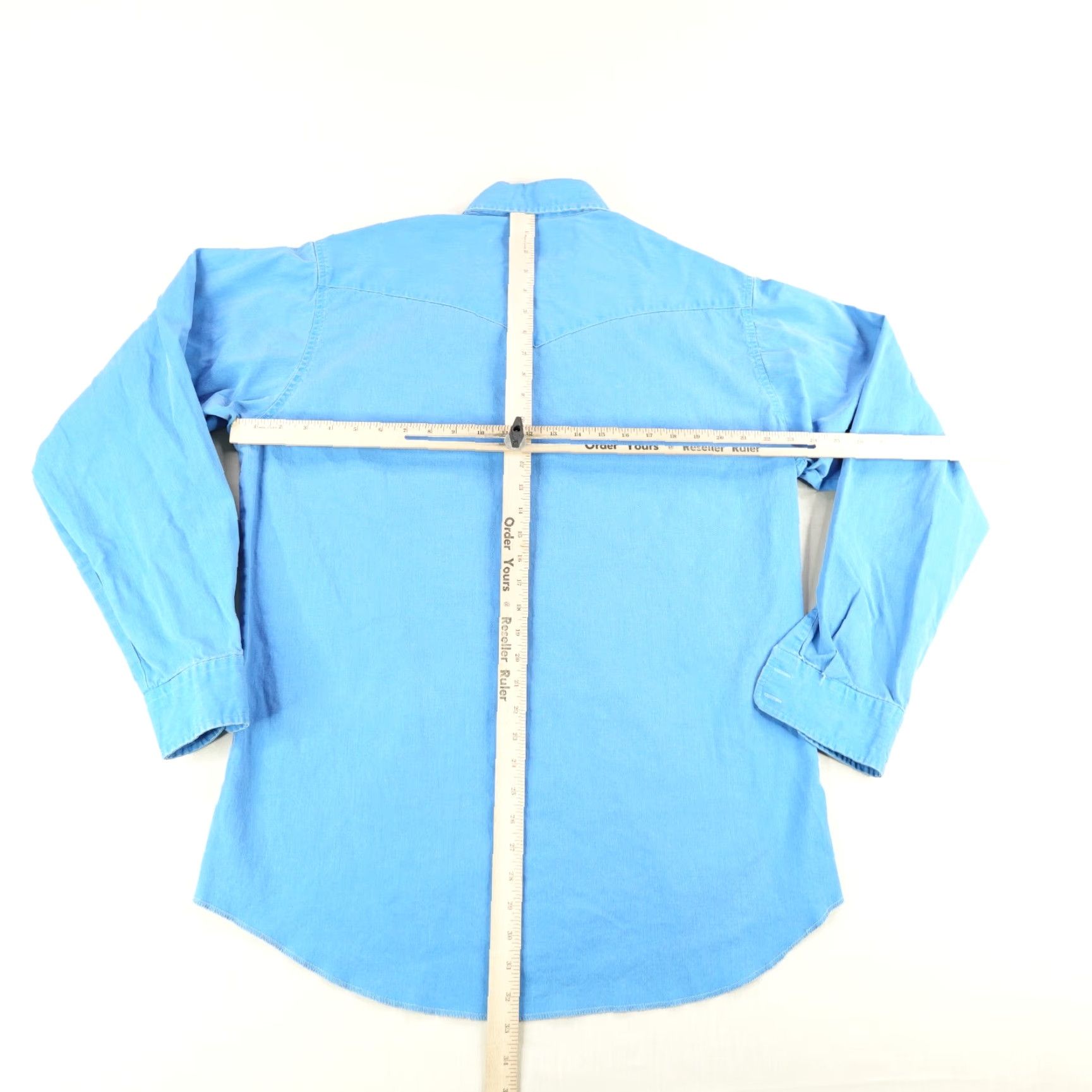 Wrangler VINTAGE Wrangler Shirt Men Large Blue Western Button Up 80s Cowboy Outdoor Western Size US L / EU 52-54 / 3 - 5 Thumbnail