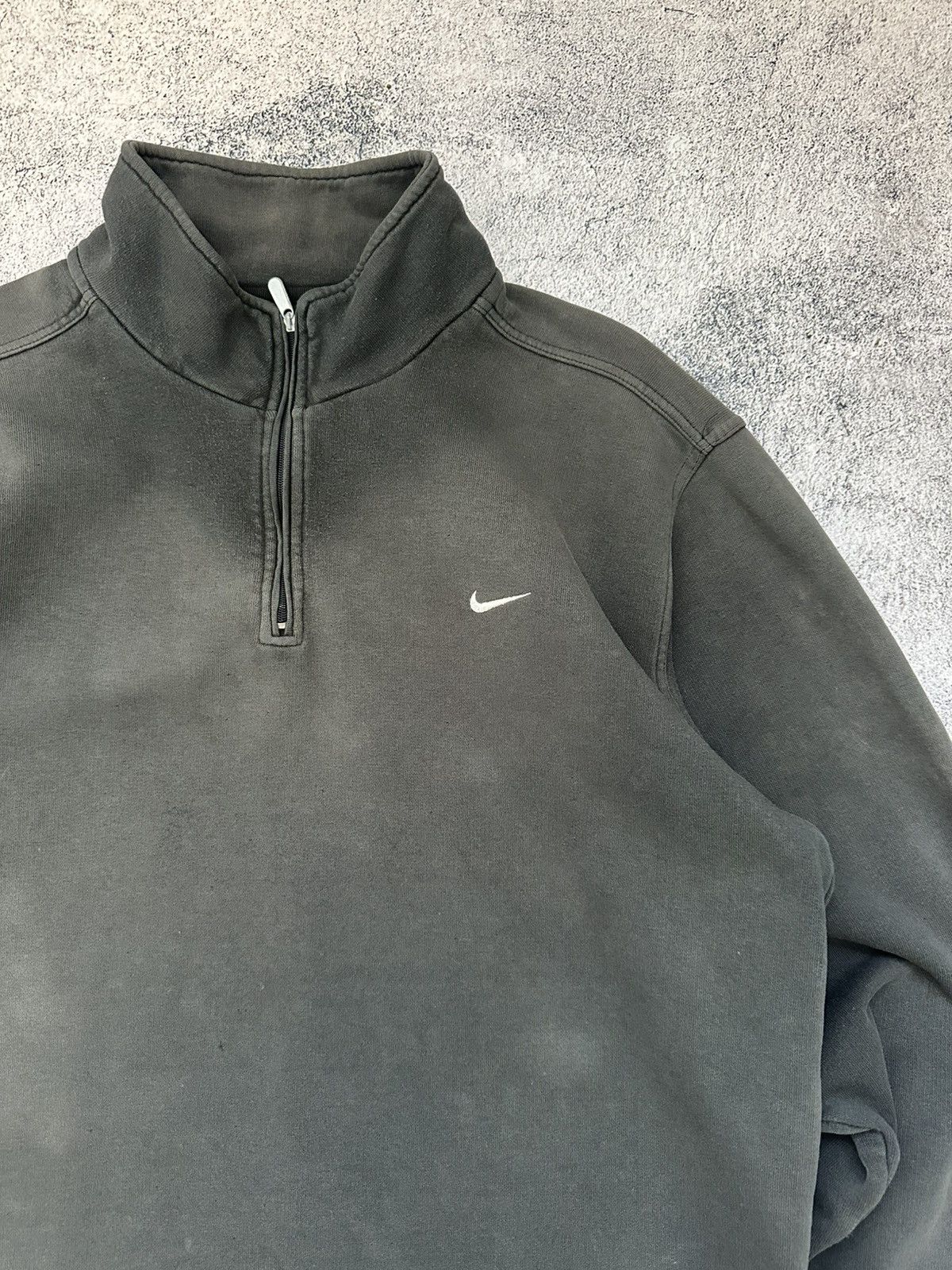 Nike Vintage Nike Sweatshirt Distresed 1/4 Zip Gray Size US M / EU 48-50 / 2 - 5 Thumbnail