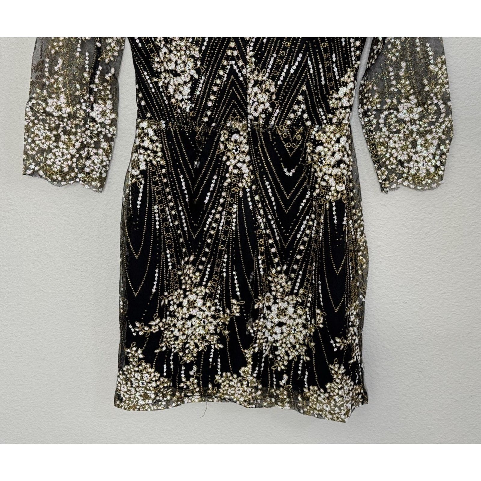 Other LUXXEL Saved By The Dress Embellished Sparkly Glittery Mini Size S / US 4 / IT 40 - 8 Thumbnail
