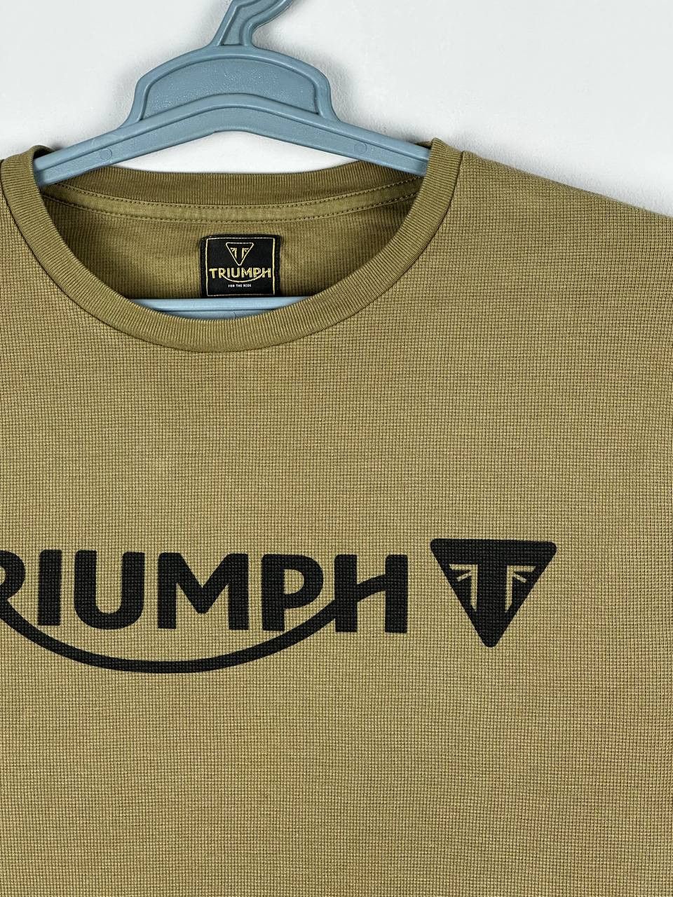 Vintage Triumph Motorcycle Khaki Waffle Long Sleeve T Shirt Size US M / EU 48-50 / 2 - 4 Thumbnail