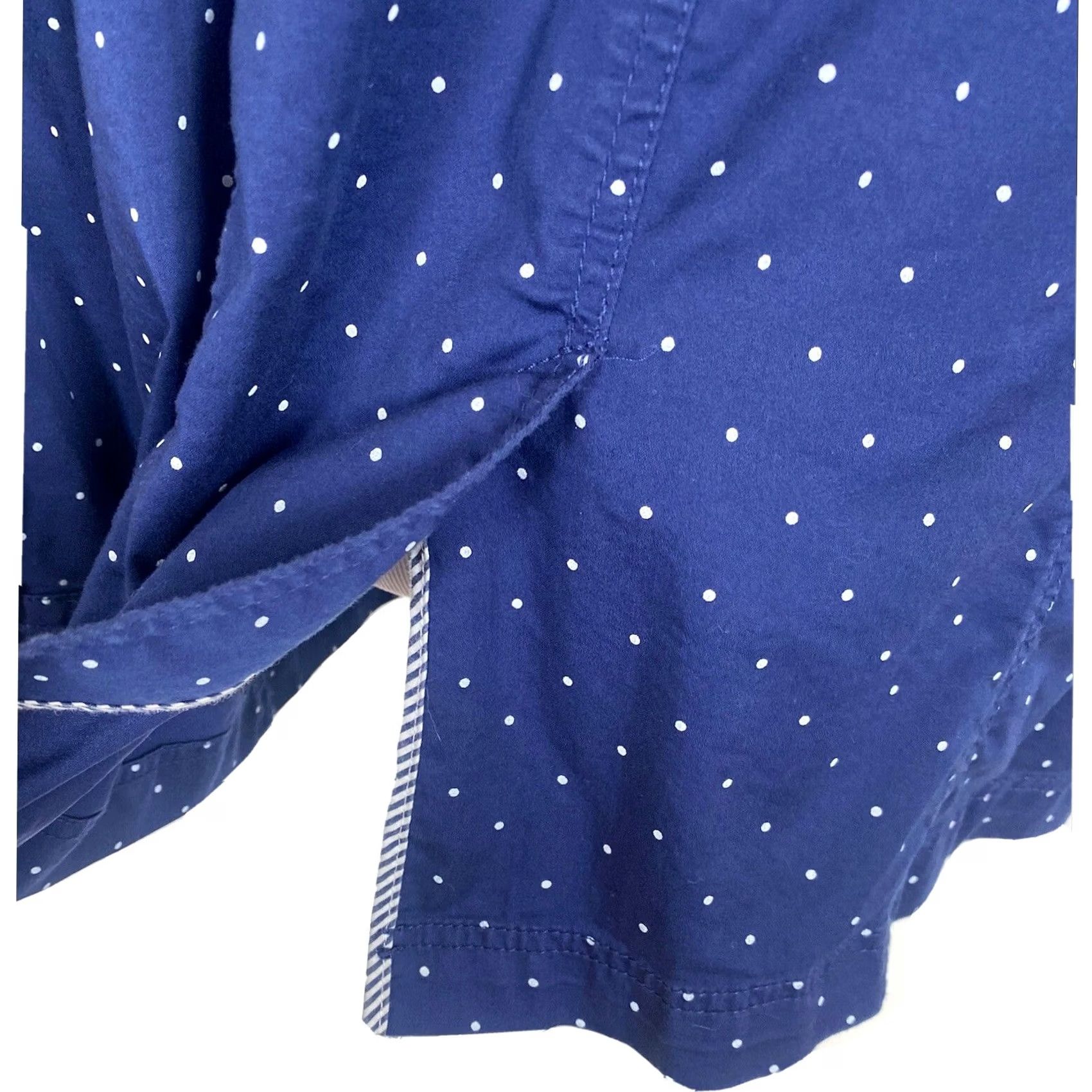 Vintage Chico’s Women's Utility Jacket Dark Blue Polka Dot Luxe Twill Cotton Sz XL (3) Size XL / US 12-14 / IT 48-50 - 5 Thumbnail
