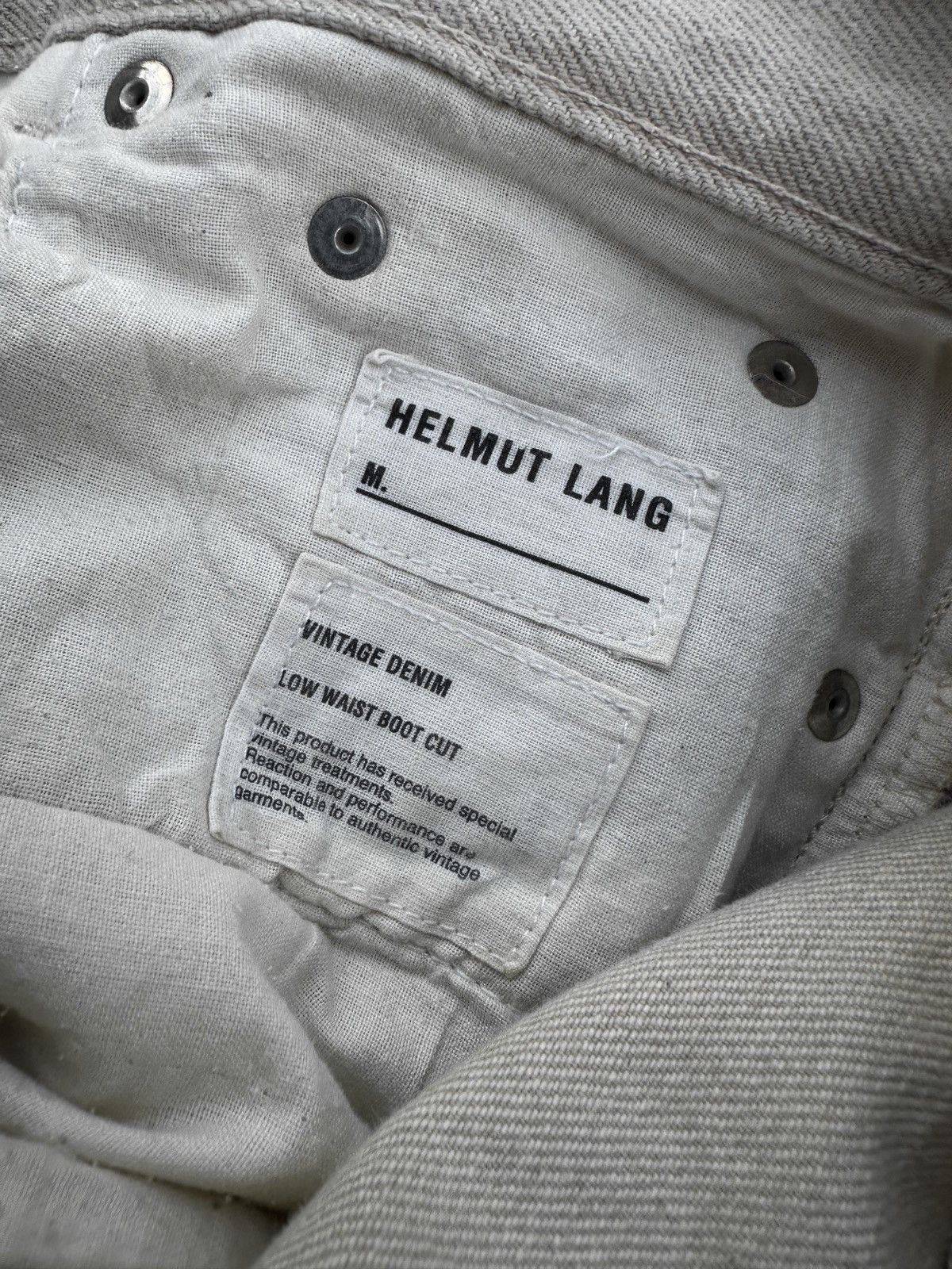 Helmut Lang Helmut Lang Low Waist Boot Cut Cream Denim Size US 27 - 5 Thumbnail