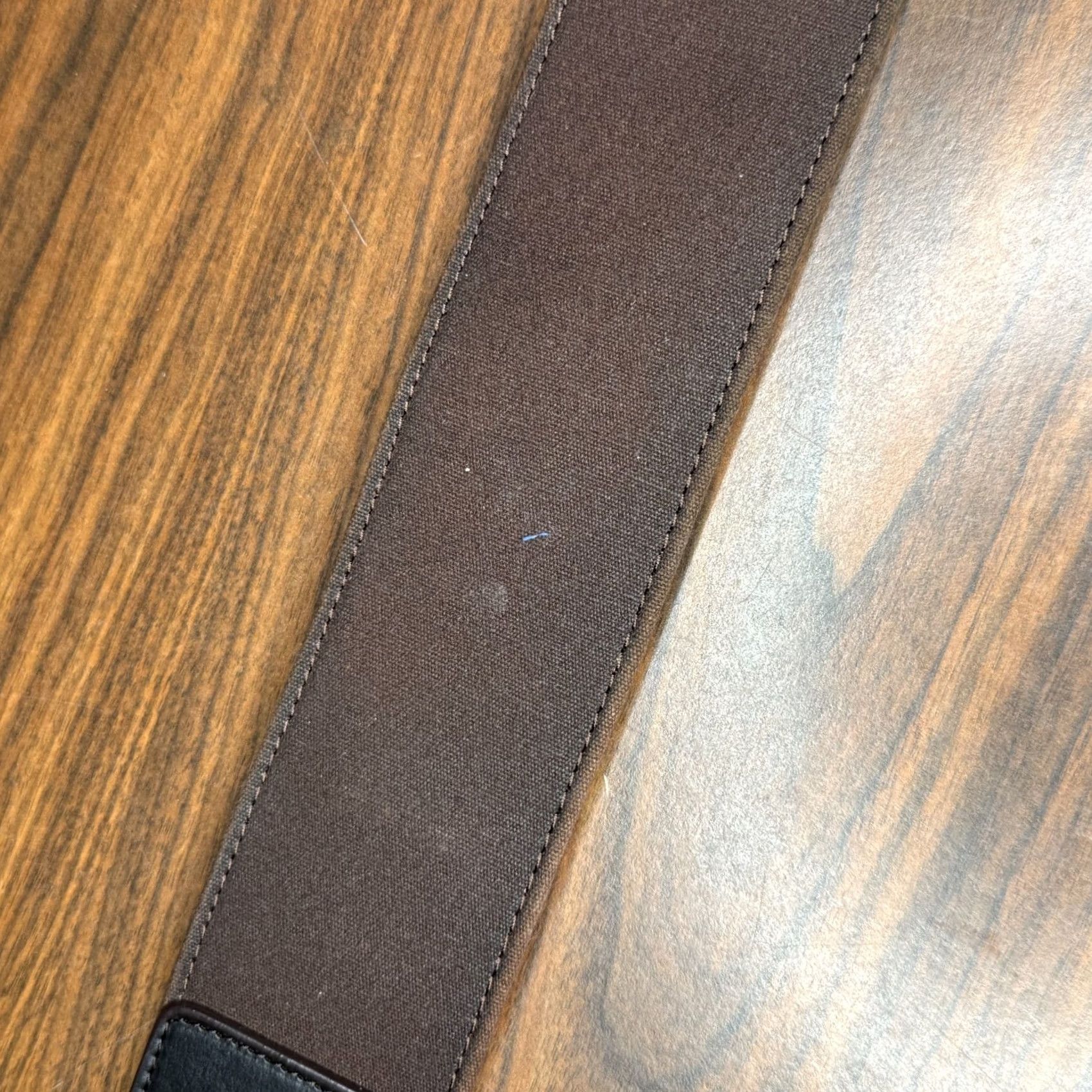 CO VINTAGE Remington Belt Mens Brown Canvas 2.25" Wide M/L Western Buckle Logo 47" total length Mens Size ONE SIZE - 4 Thumbnail