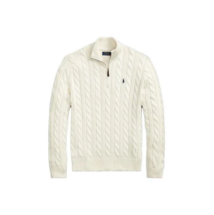 Polo Ralph Lauren Polo Ralph Lauren Solid Half-Zip Cable Knit Sweater Size US XXL / EU 58 / 5 - 1 Thumbnail