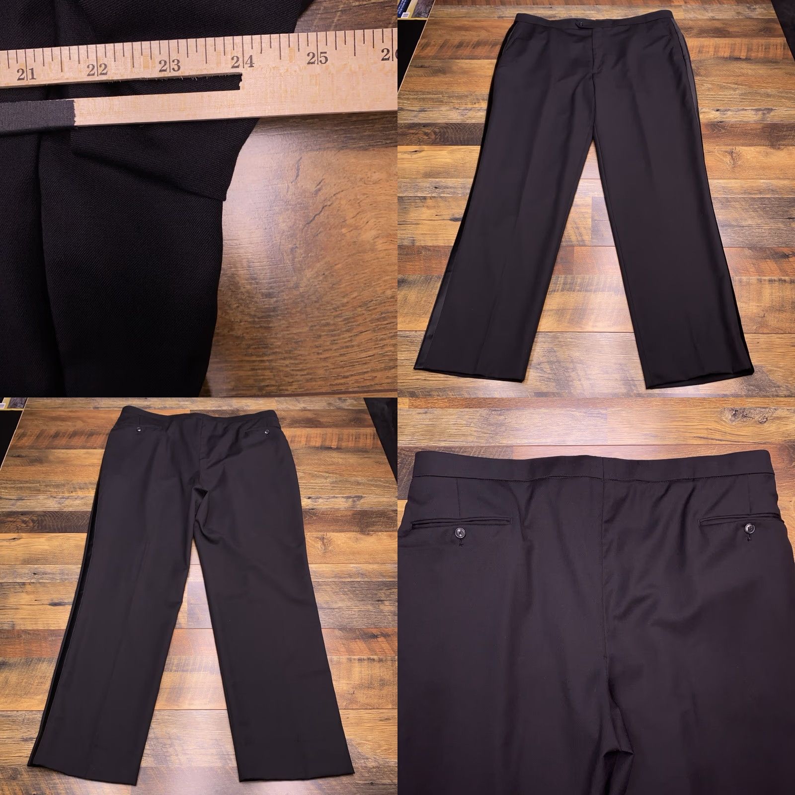 Jos. A. Bank Jos. A. Bank Tuxedo Travelers Suit 46 Long Black Wool 41x32 Pants 2 Piece Formal Size 46R - 10 Thumbnail