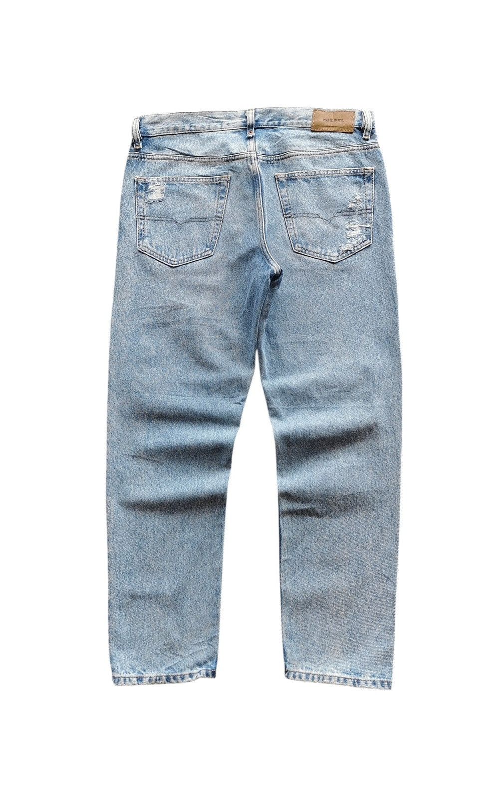Diesel Diesel Mharky Slim Distressed Stone Wash Blue Jeans Size 32 Size US 33 - 2 Thumbnail
