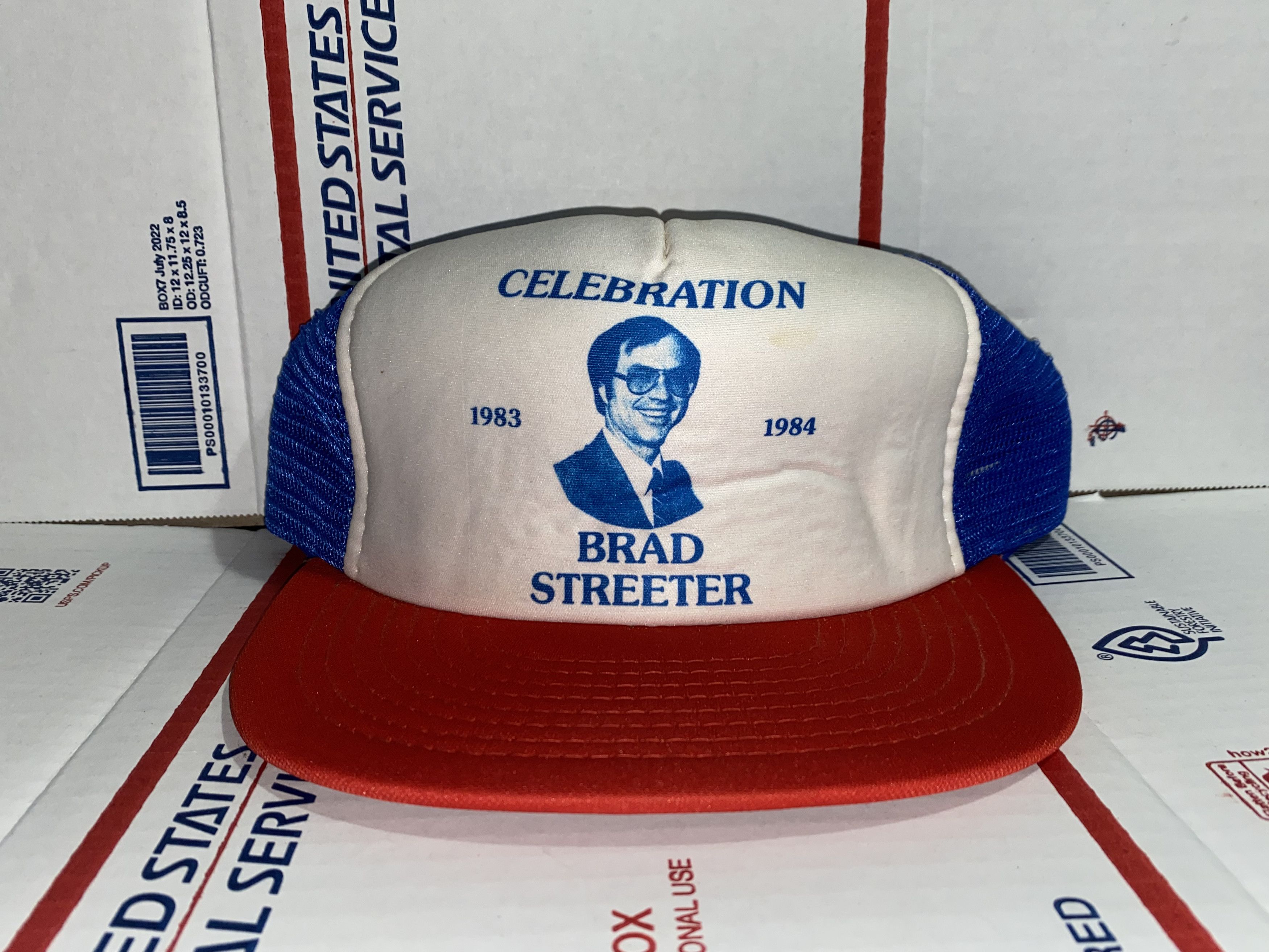Vintage vtg 80s trucker hat Celebration Brad Streeter Cap Bradley US Size ONE SIZE - 1 Thumbnail