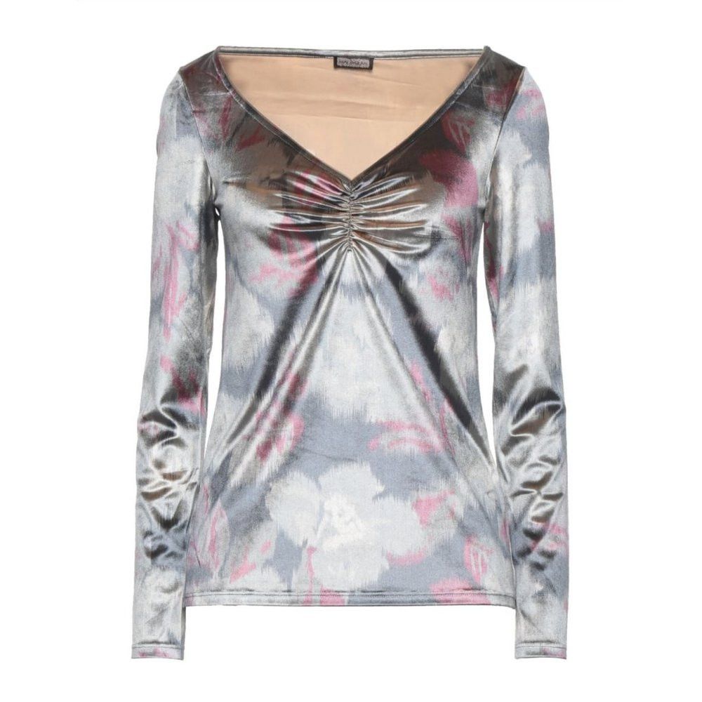 Other NWT New $194 MALÌPARMI Chenille Grey Long Sleeve Top Size M Size M / US 6-8 / IT 42-44 - 2 Thumbnail