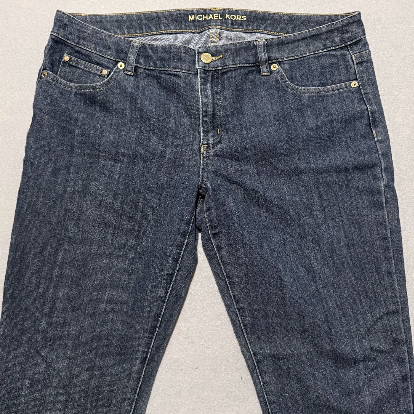 Michael Kors Michael Kors Izzy Skinny Jeans Women's Blue Denim Pockets Classic Zip Fly - 12 Size 34" / US 12 / IT 48 - 3 Thumbnail