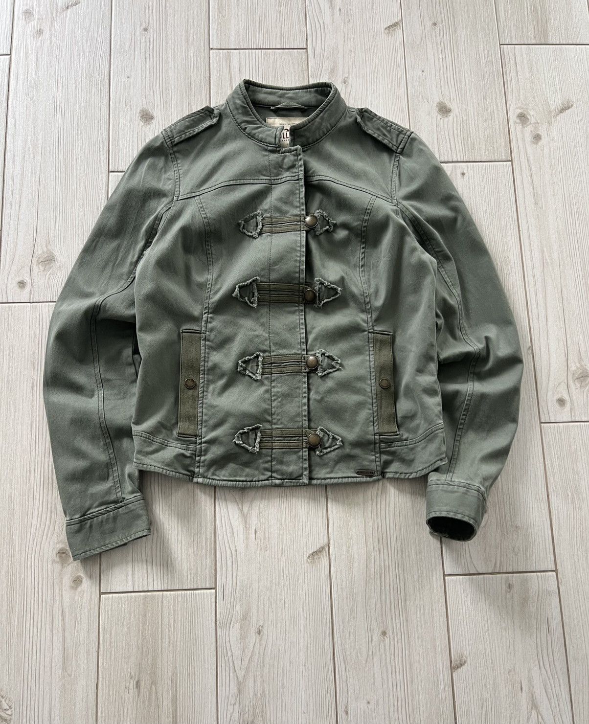 Hollister Hollister Olive Green Stretch Field Jacket Military Style Size M / US 6-8 / IT 42-44 - 2 Thumbnail