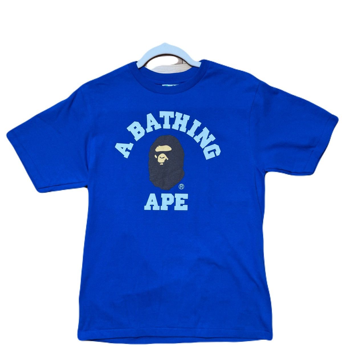 Bape Bape College Tee Blue - Size Small Size US S / EU 44-46 / 1 - 1 Thumbnail