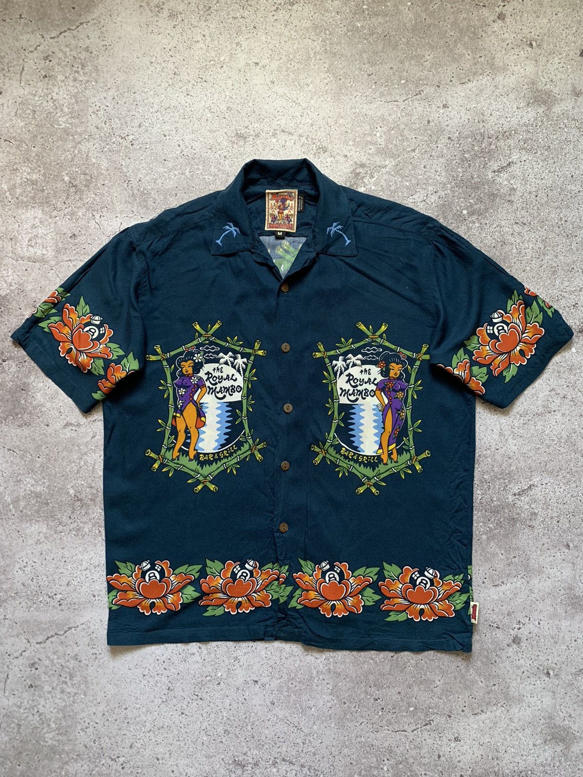 Mambo × Vintage Vintage Rare Mambo Loud Shirt Head Girlskeleton Hawaii Size US M / EU 48-50 / 2 - 2 Thumbnail
