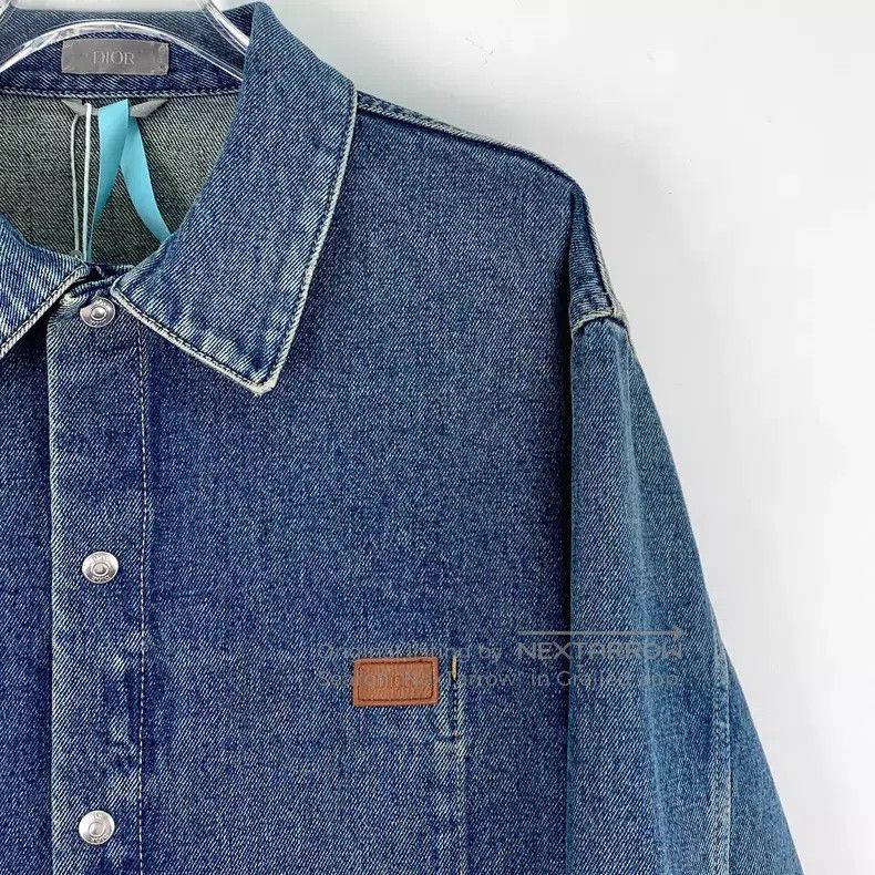 Dior Dior Blue logo leather label cotton lapel single-breasted Size US S / EU 44-46 / 1 - 3 Thumbnail