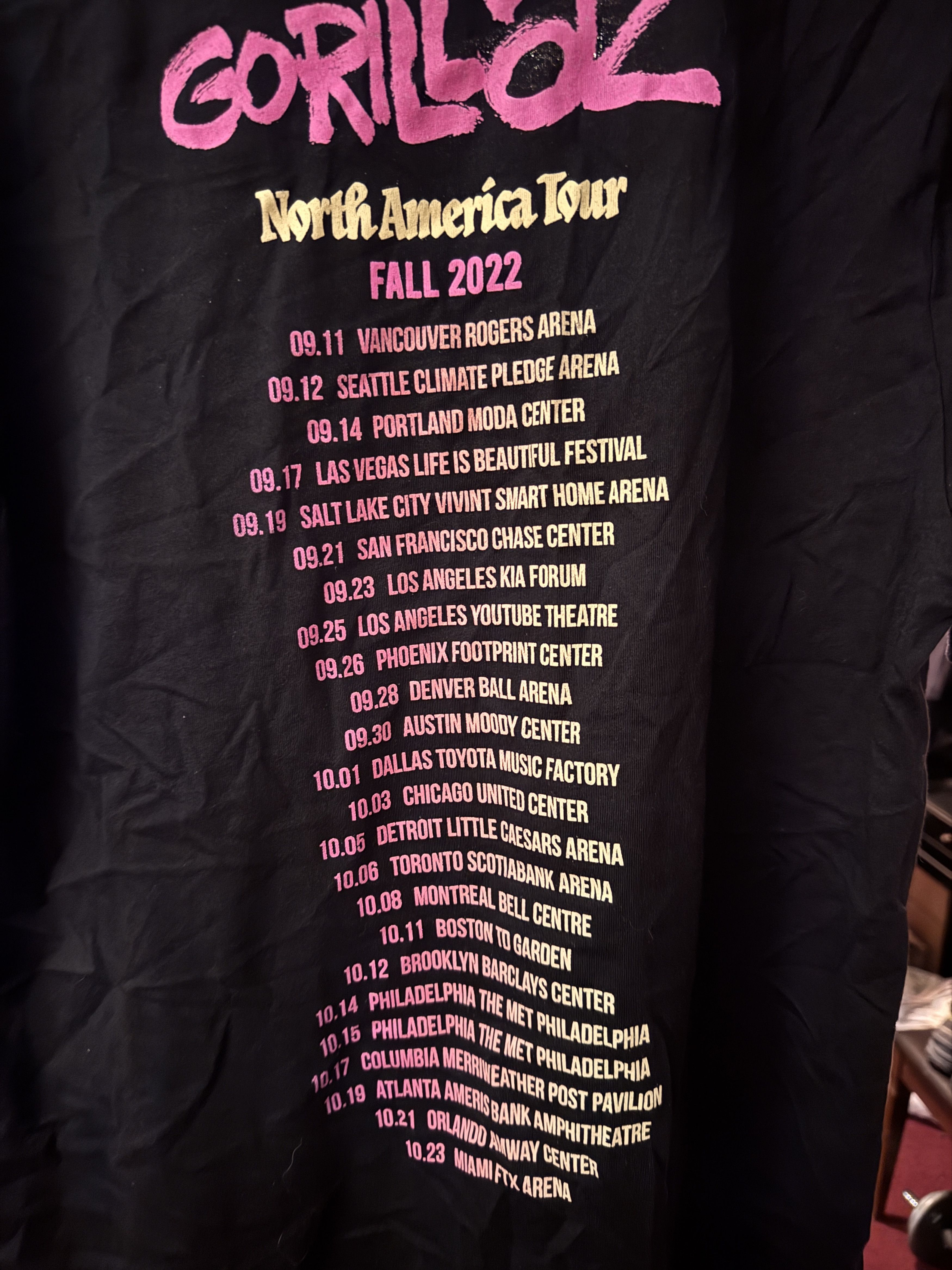 Band Tees 2022 Gorillaz North American Tour Size US L / EU 52-54 / 3 - 2 Thumbnail