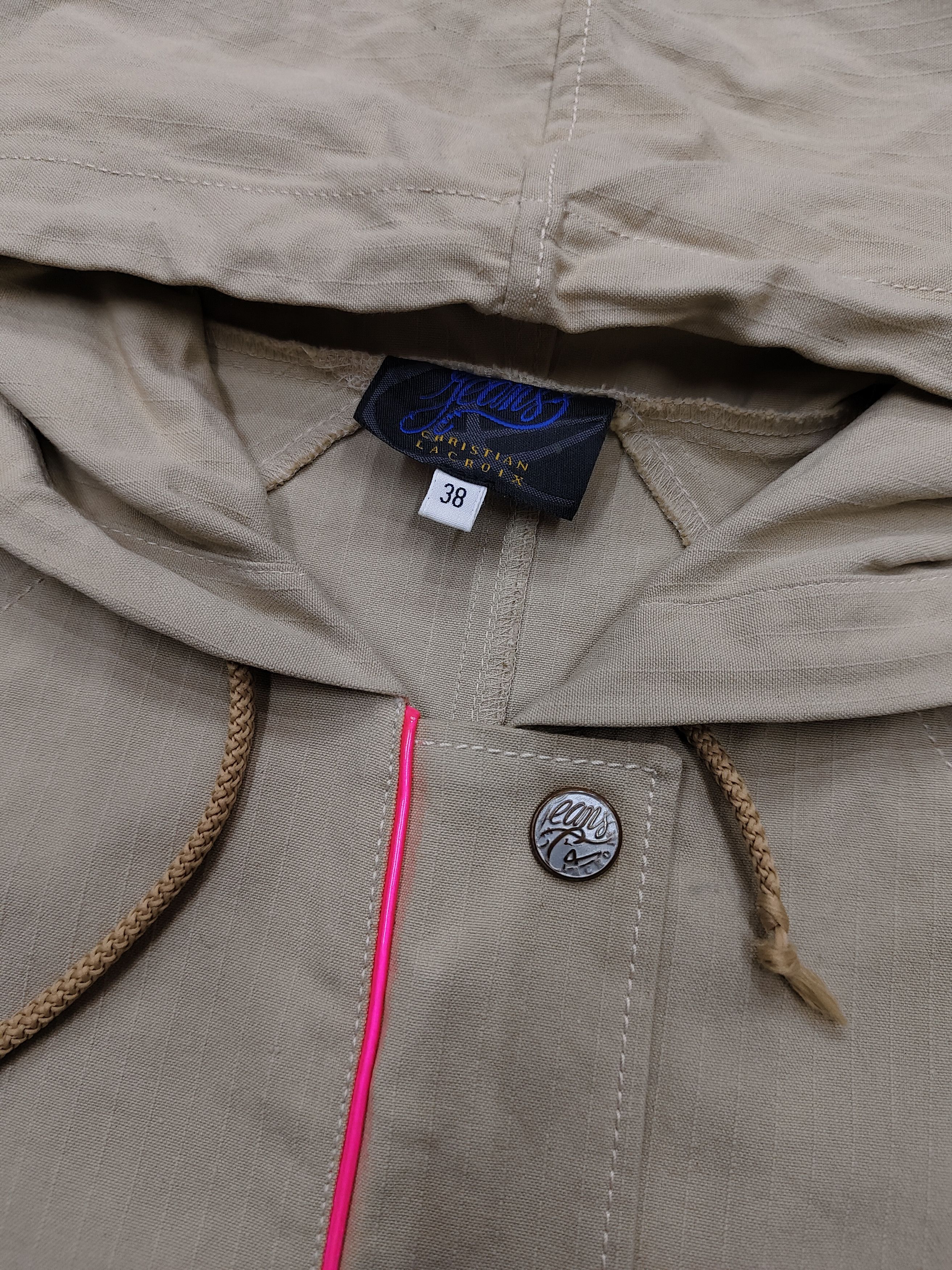 Christian Lacroix 00s Christian Lacroix Pink Tape Minimal Utility Parka Jacket Size M / US 6-8 / IT 42-44 - 7 Thumbnail