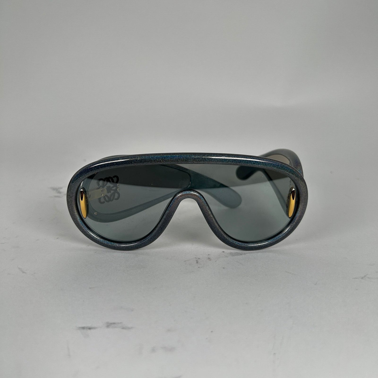 Loewe Loewe Wave Anagram Mask Dark Glitter Sunglasses Size ONE SIZE - 4 Thumbnail