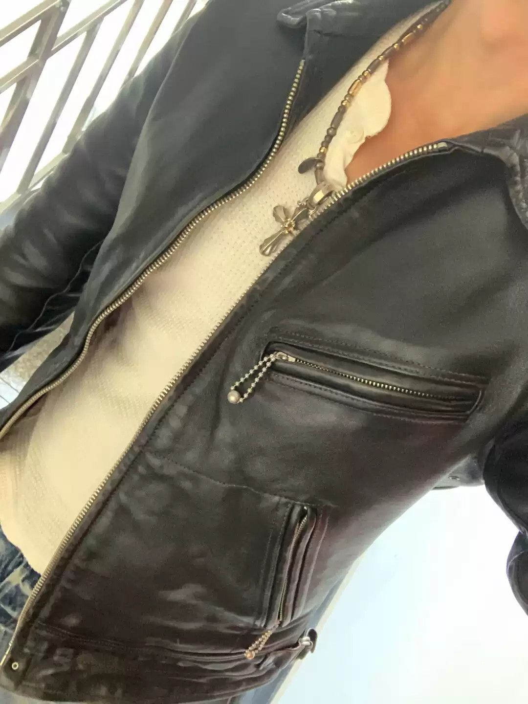 image of Freewheelers Mulhlolland Leather Jacket in Black, Men's (Size Medium)