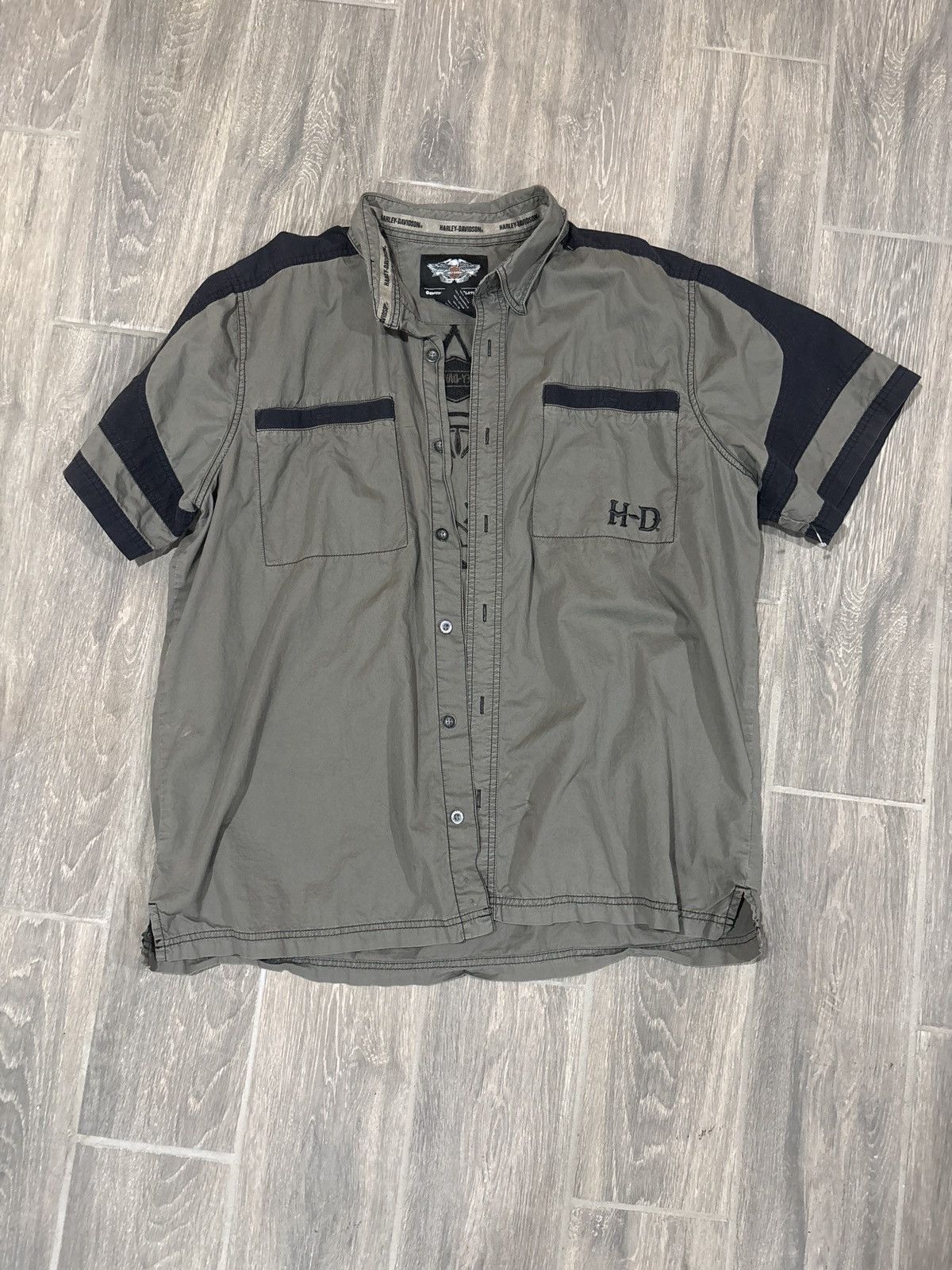 Harley Davidson Harley Davidson Short Sleeve Button Down Skull Size US XL / EU 56 / 4 - 2 Thumbnail