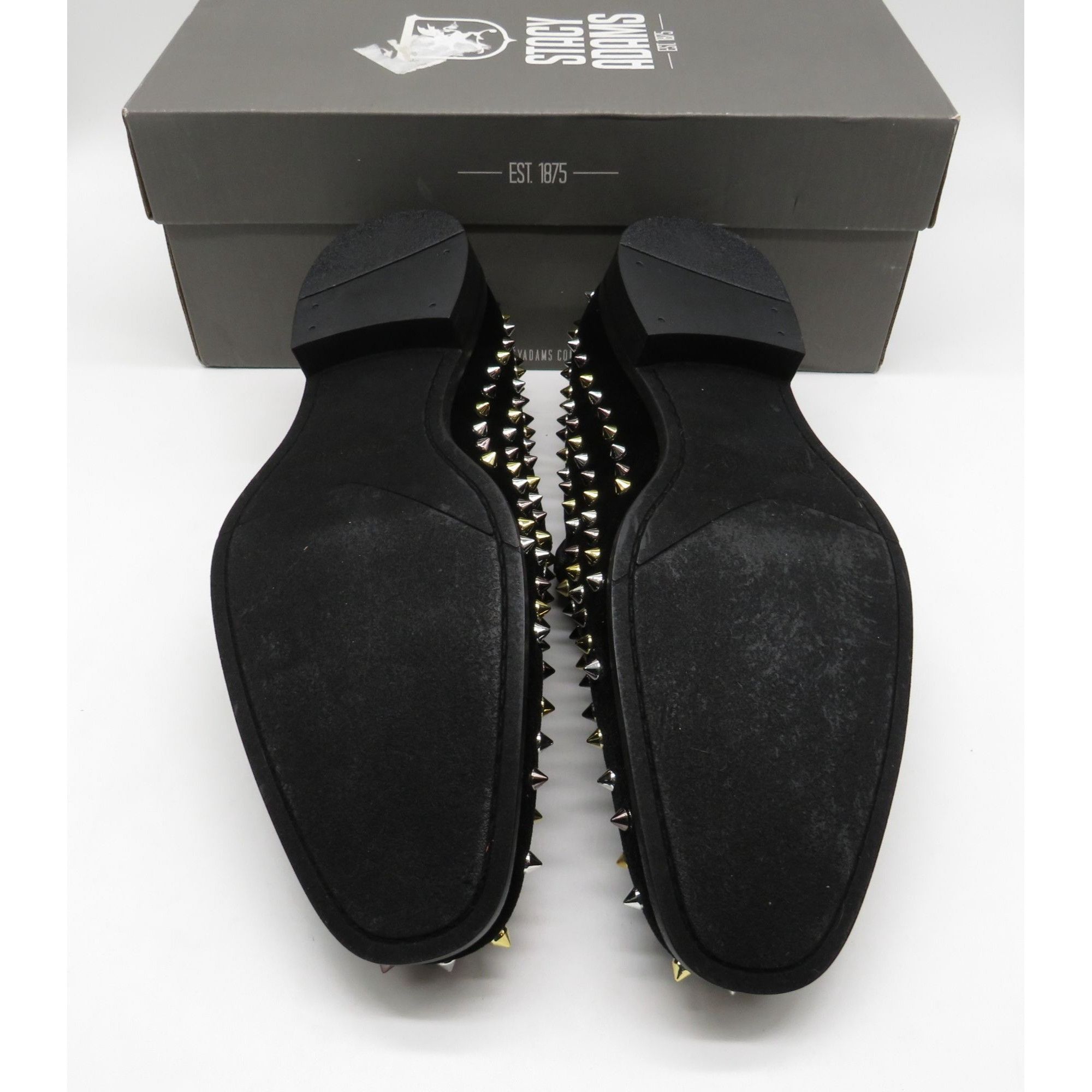 Stacy Adams Stacy Adams Black Velvet Slip On Loafers Gold & Silver Spike Size US 8.5 / EU 41-42 - 8 Thumbnail