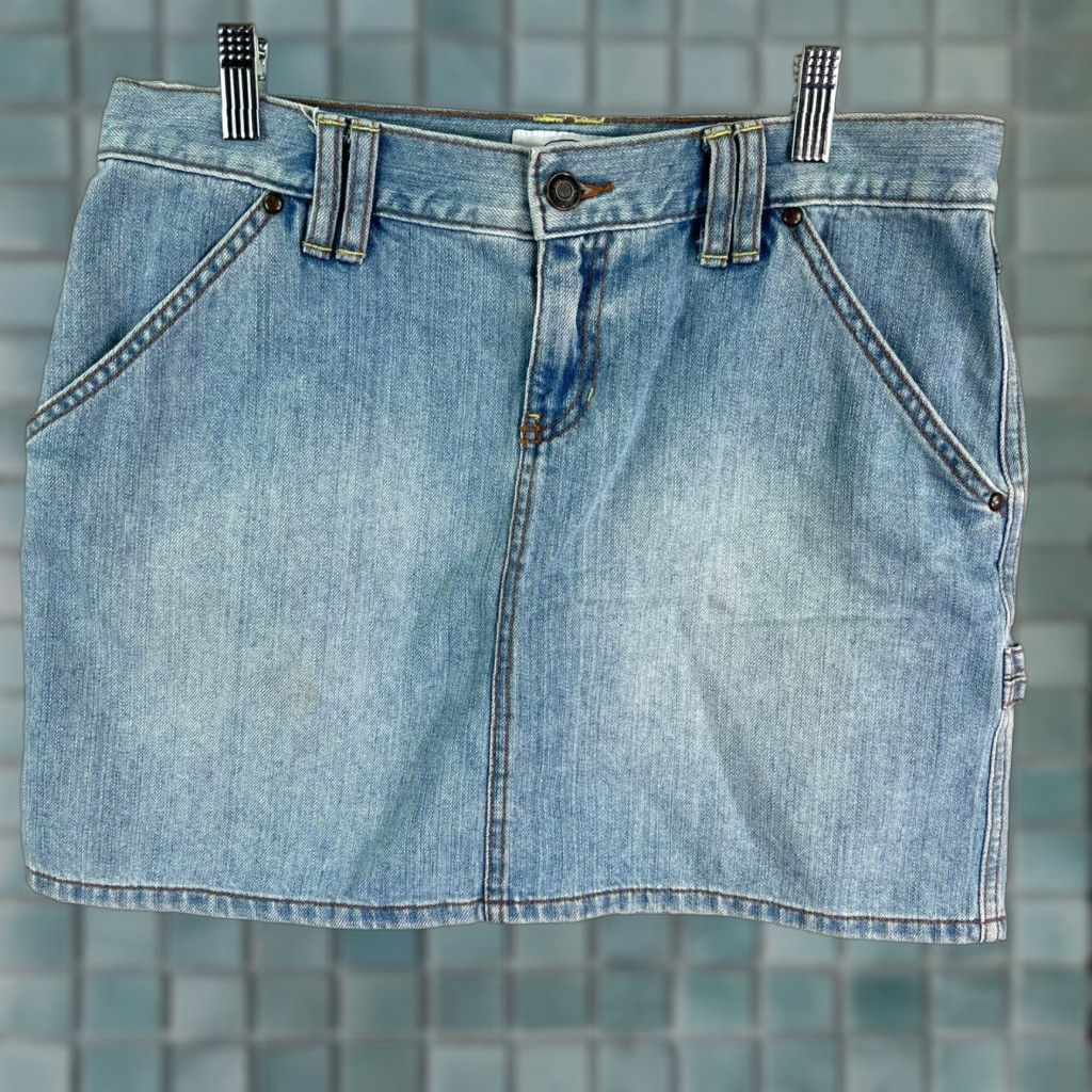 Old Navy Old Navy Skirt Womens 8 Blue Denim Carpenter Mini Size 30" / US 8 / IT 44 - 1 Thumbnail