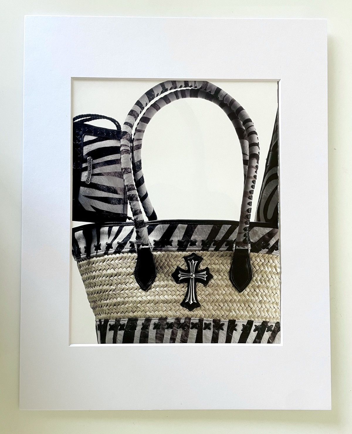 Chrome Hearts × Vintage Chrome Hearts 11x14 handbag Matted Frame cutout poster Size ONE SIZE - 1 Thumbnail