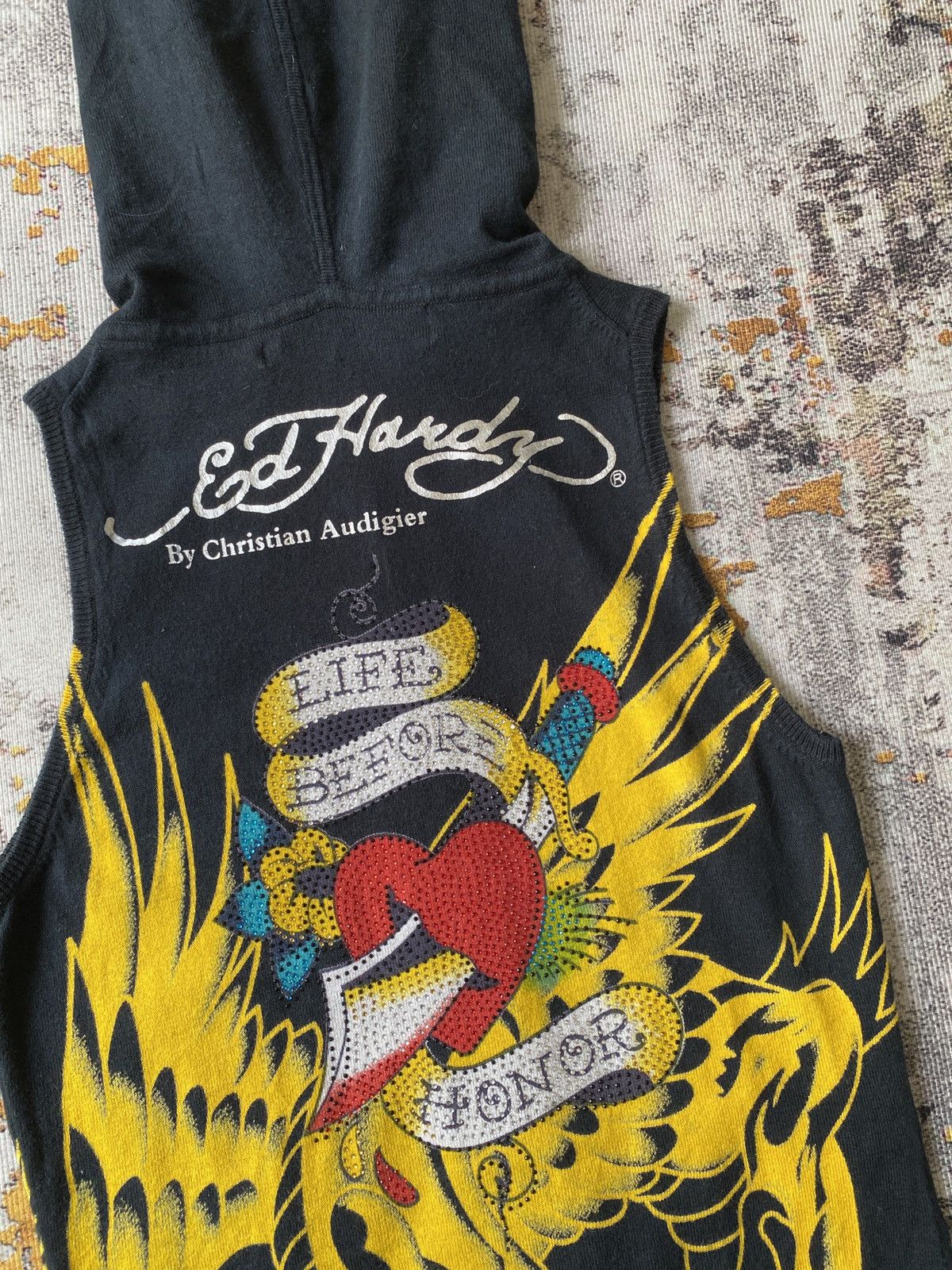Ed Hardy 2000s Ed Hardy By Christian Audigier Sleeveless Fullzip Size US S / EU 44-46 / 1 - 12 Thumbnail