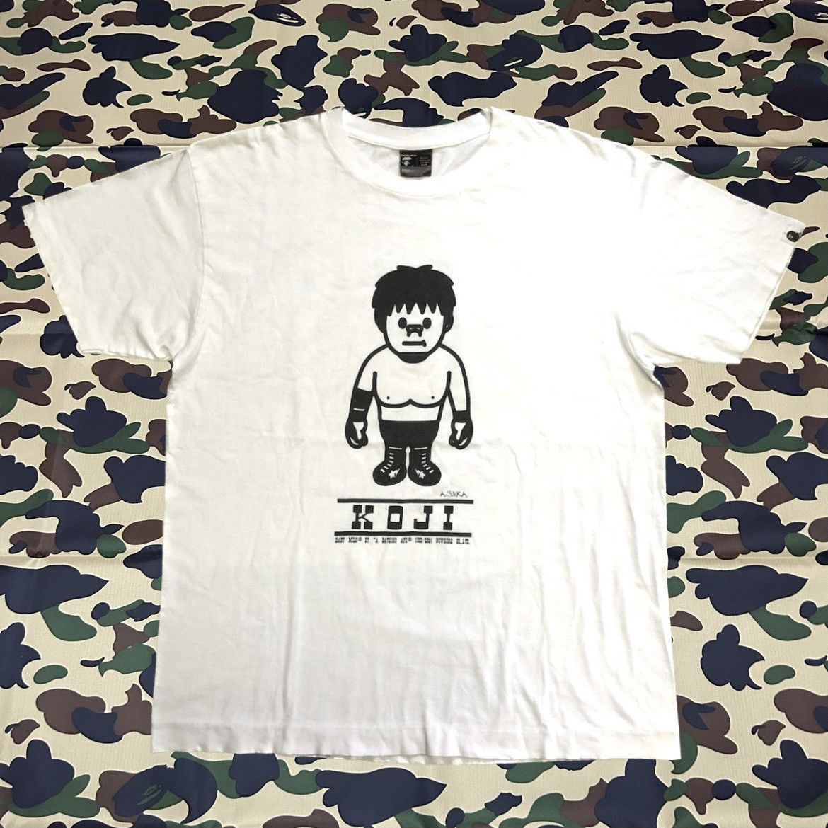 Bape A Bathing Ape Satoshi Kojima Wrestling Tee Size US XL / EU 56 / 4 - 1 Thumbnail