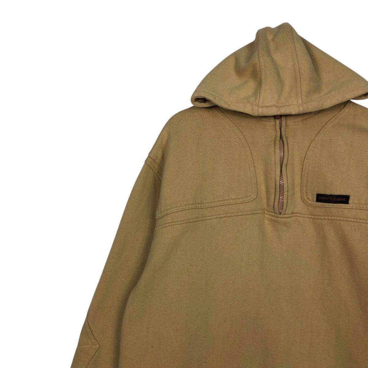 Japanese Brand EXSTO Polar Fleece Half-Zip Hooded Pullover Size US M / EU 48-50 / 2 - 8 Thumbnail