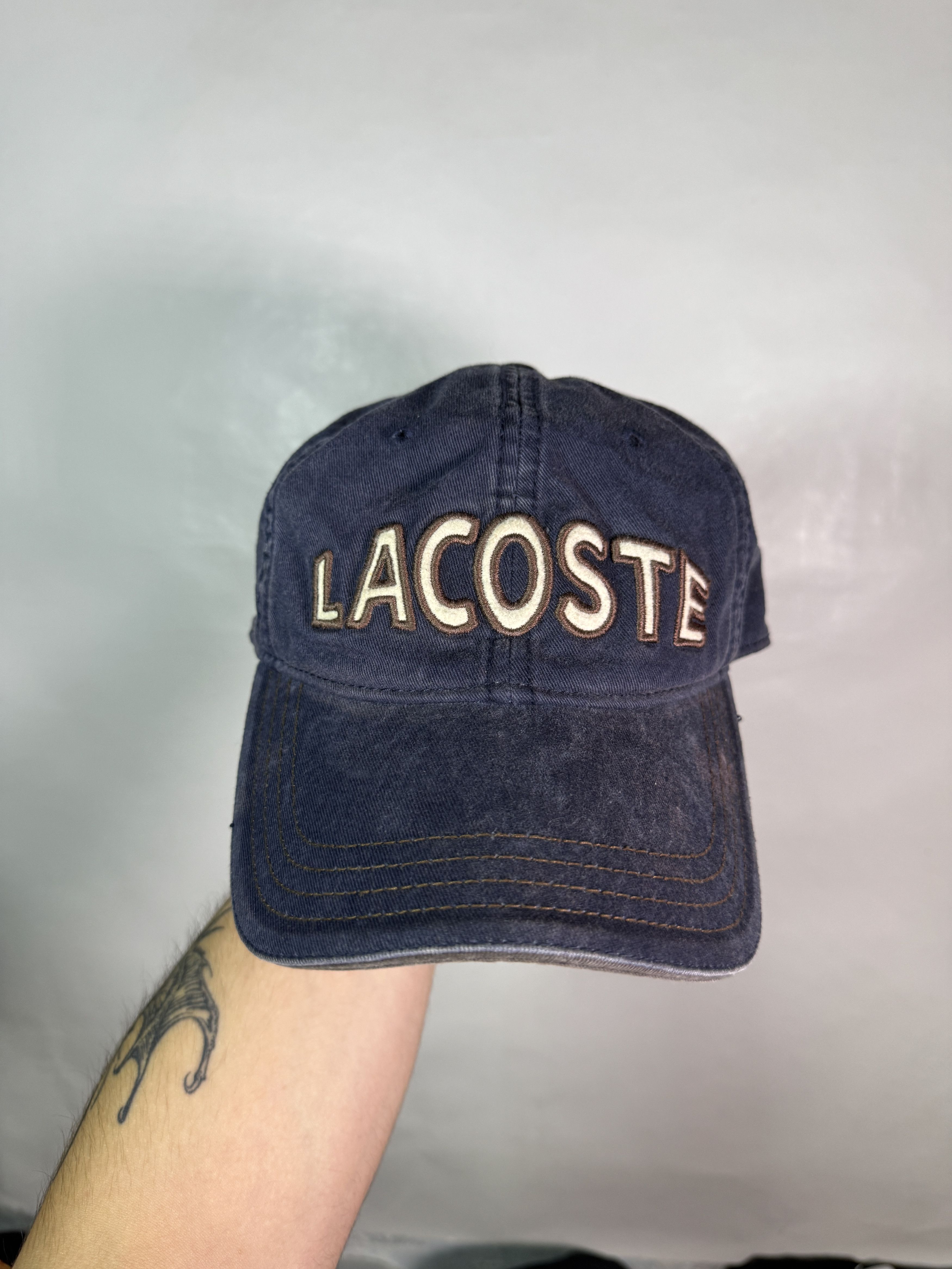 Lacoste Vintage Lacoste Cap Big Logo Faded Blue Cap Size ONE SIZE - 2 Thumbnail