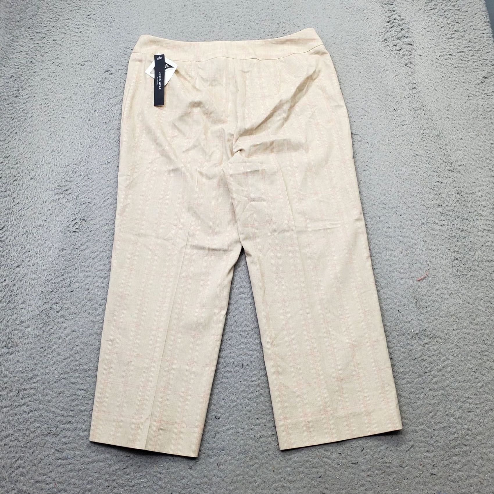 Jones New York Jones Wear Heritage Cropped Pants Womens Size 8P Multi Plaid Stretch Flat Front Size 30" / US 8 / IT 44 - 2 Thumbnail