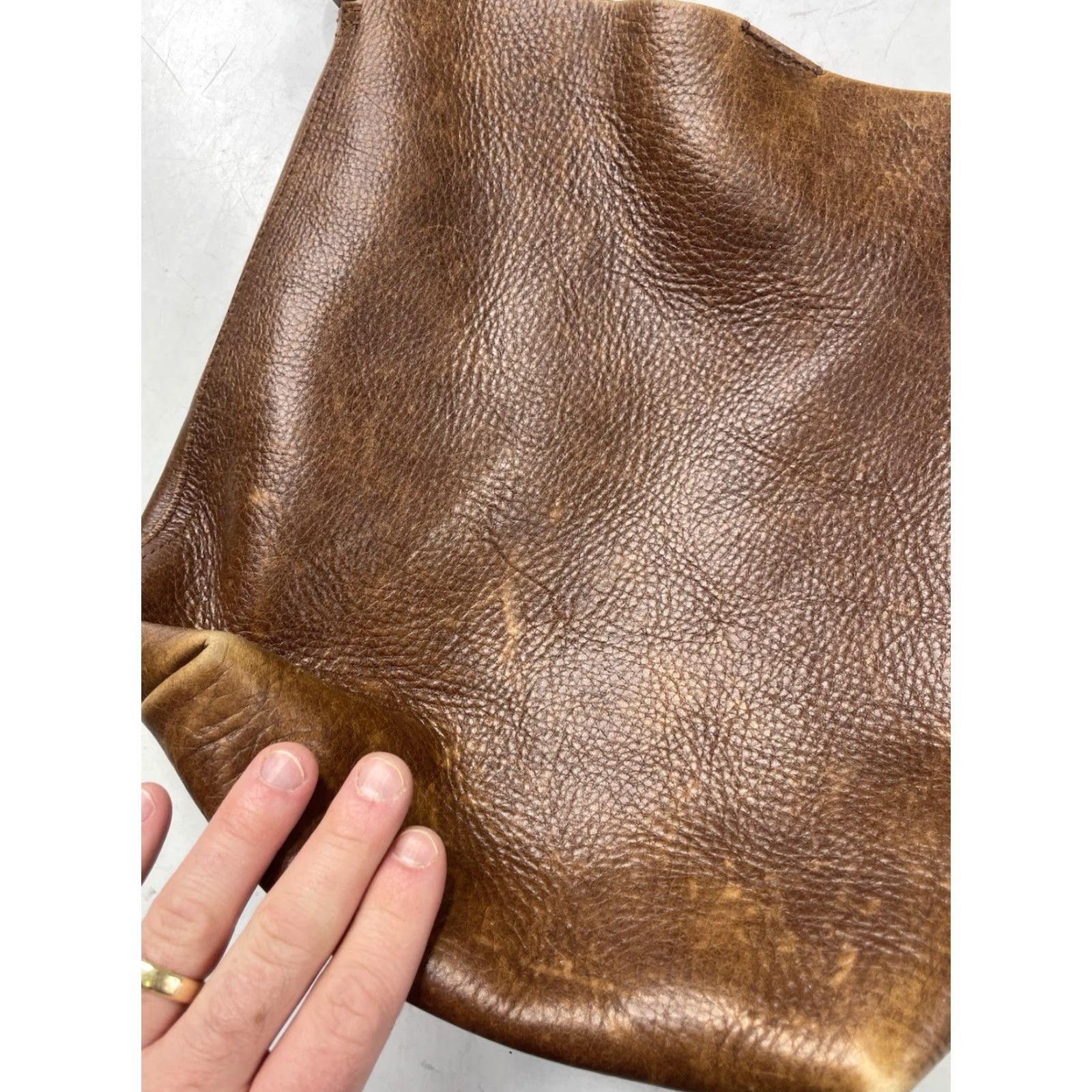Madewell Madewell Transport Bag Tote NM952 Brown Leather Crossbody Strap J Crew Vintage No** Size ONE SIZE - 4 Thumbnail