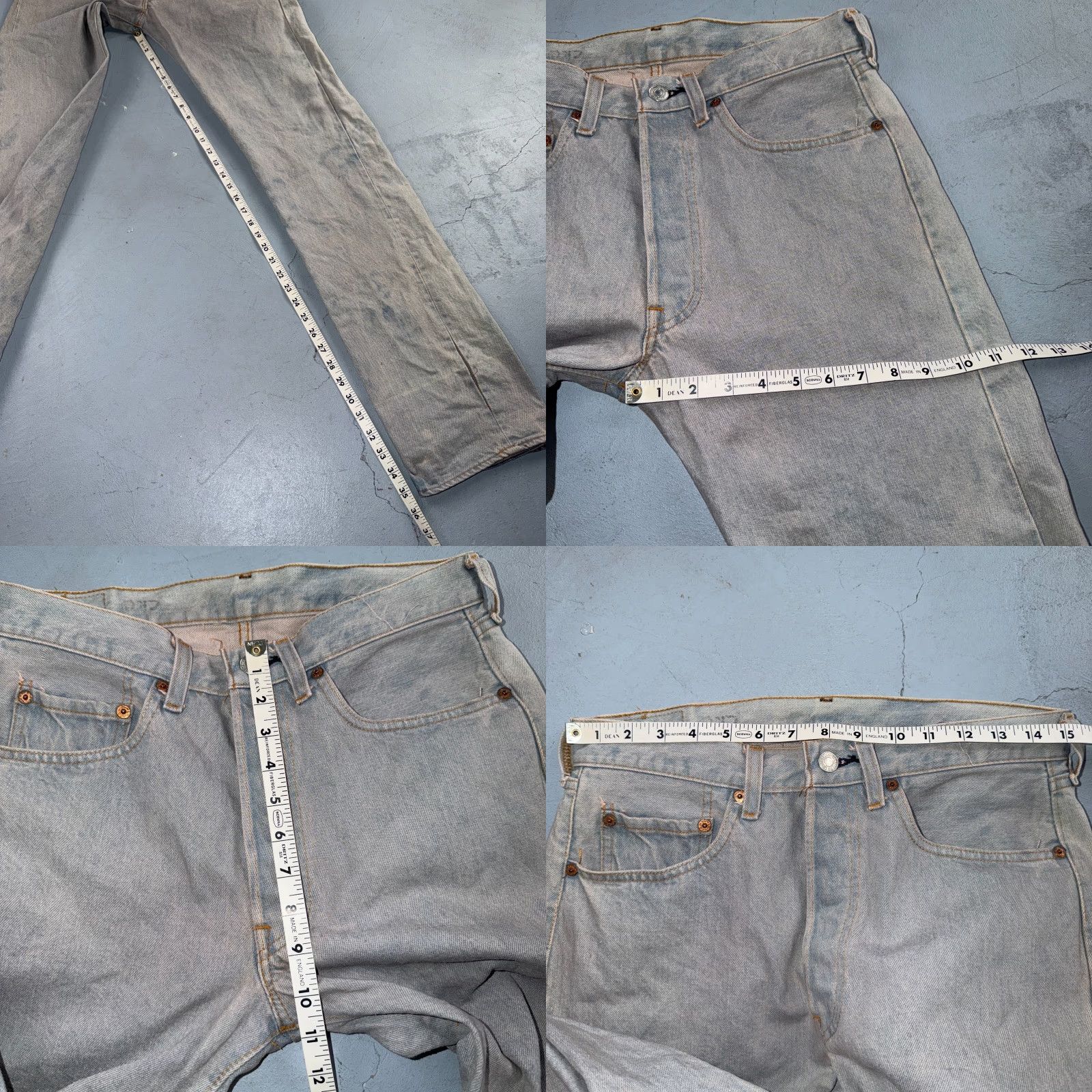 Levi's VINTAGE Levi's 501 Jeans 32x40 Button Fly Blue Denim Straight Classic 80s USA Mens Jeans Size US 32 / EU 48 - 8 Thumbnail