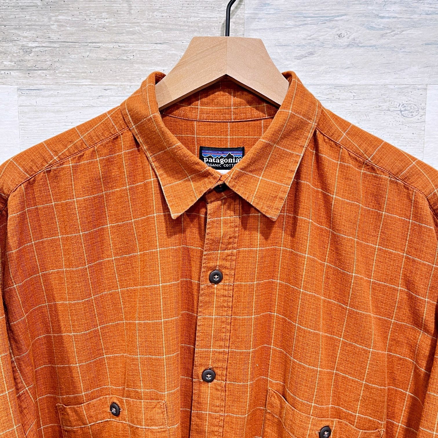 Patagonia Patagonia Organic Cotton Flannel Shirt Orange Plaid Mens L Size US L / EU 52-54 / 3 - 2 Thumbnail
