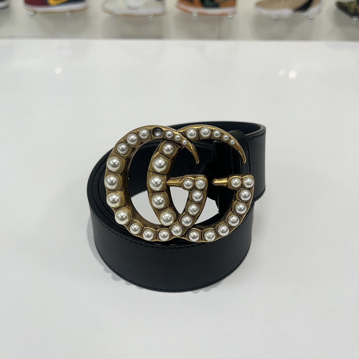 Gucci Leather Belt Black display picture 3