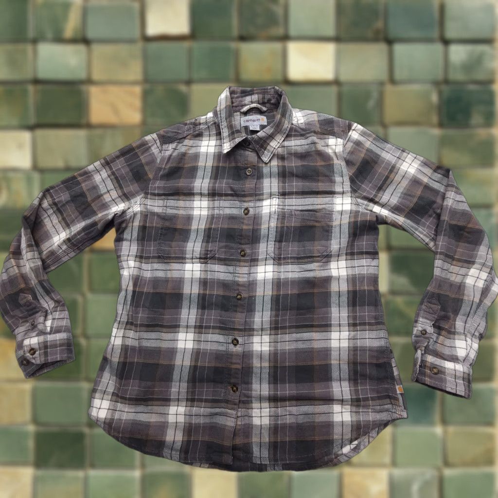 Carhartt Carhartt Shirt Womens Medium Flannel Plaid Rugged Flex Hamilton Work Size M / US 6-8 / IT 42-44 - 1 Thumbnail