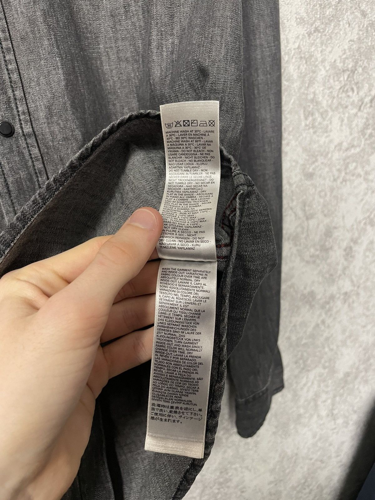 Diesel Vintage Diesel Black Jeans Long Sleeve Snap Button Shirt Size US L / EU 52-54 / 3 - 12 Thumbnail