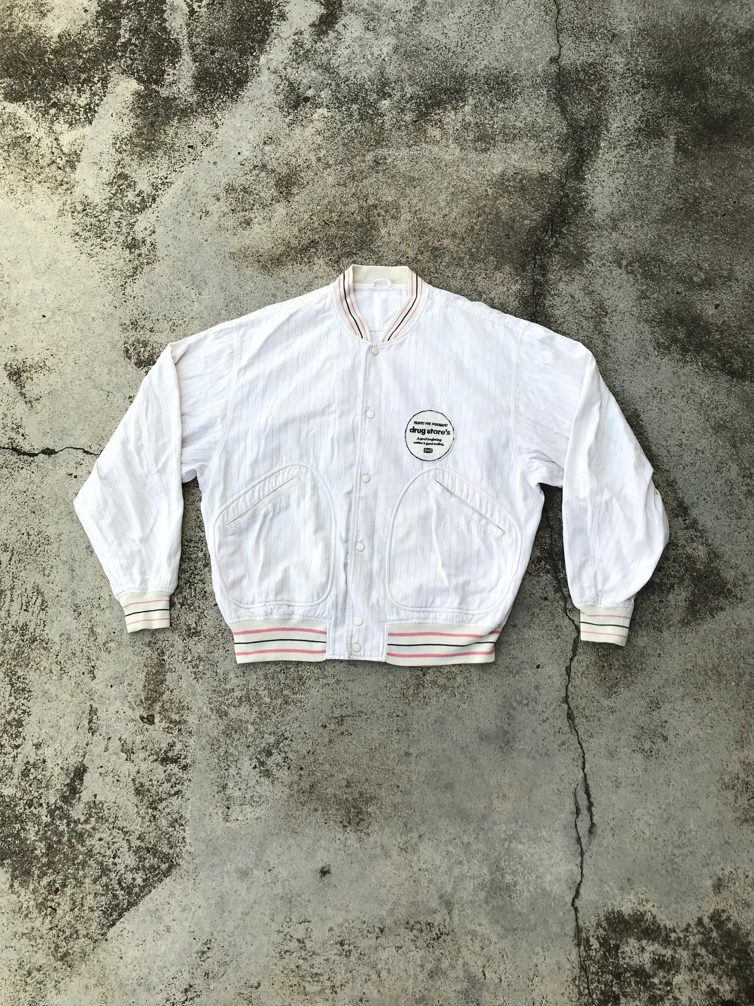Japanese Brand Japan Drugs Store Varsity Jacket Size US L / EU 52-54 / 3 - 4 Thumbnail