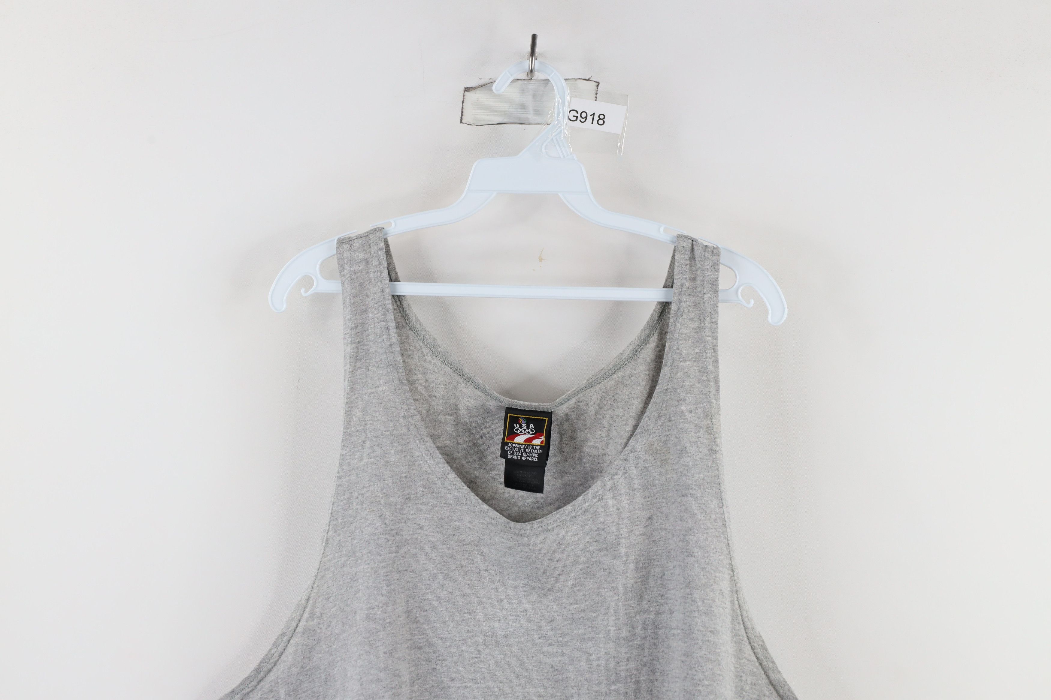 Vintage Vintage 90s USA Olympics Tank Top T-Shirt Heather Gray USA Size US XL / EU 56 / 4 - 2 Thumbnail