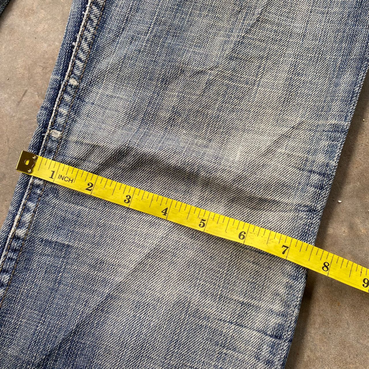If Six Was Nine 💥Flare💥Vintage Edge Rupert Distressed Denim Size US 32 / EU 48 - 6 Thumbnail