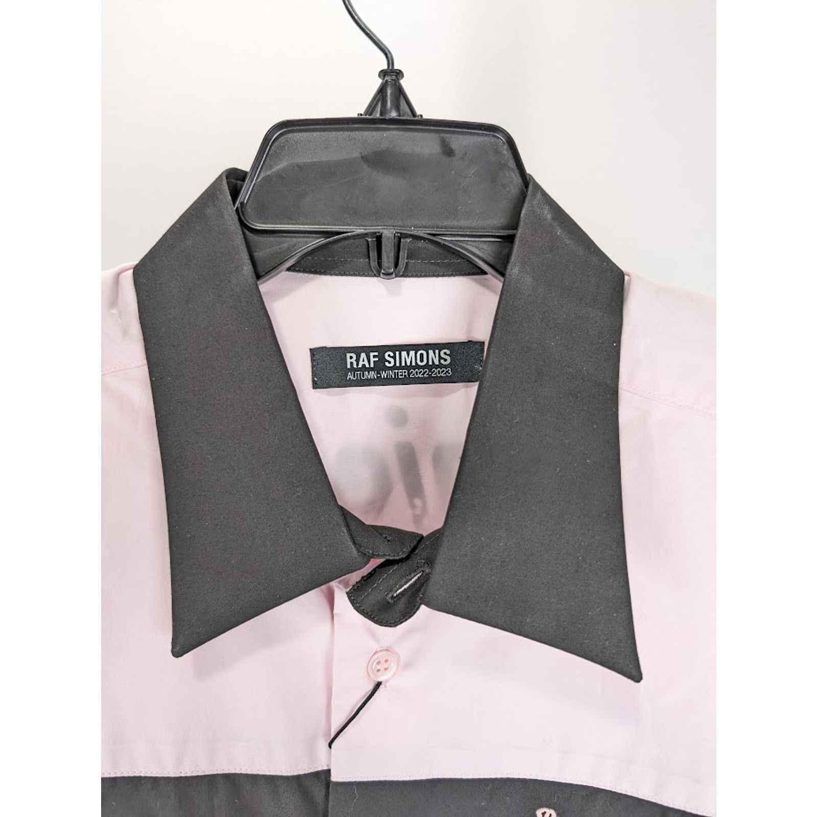 Raf Simons o1rshd1 Bicolor Americano Shirt Print On Shoulder Black/Pink Size US XL / EU 56 / 4 - 5 Thumbnail