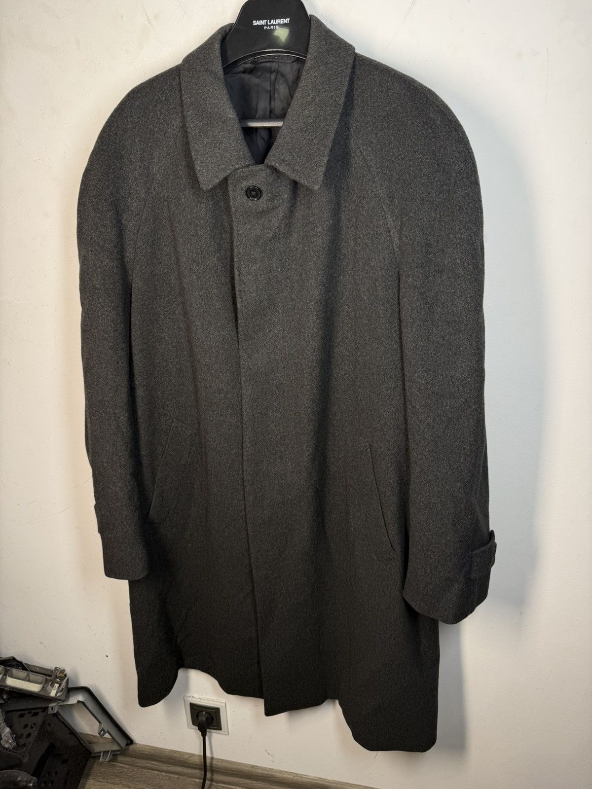 Yves Saint Laurent Loro Piana x YSL Coat Wool Grey Heavy Soft Long Italy Size US XL / EU 56 / 4 - 19 Thumbnail