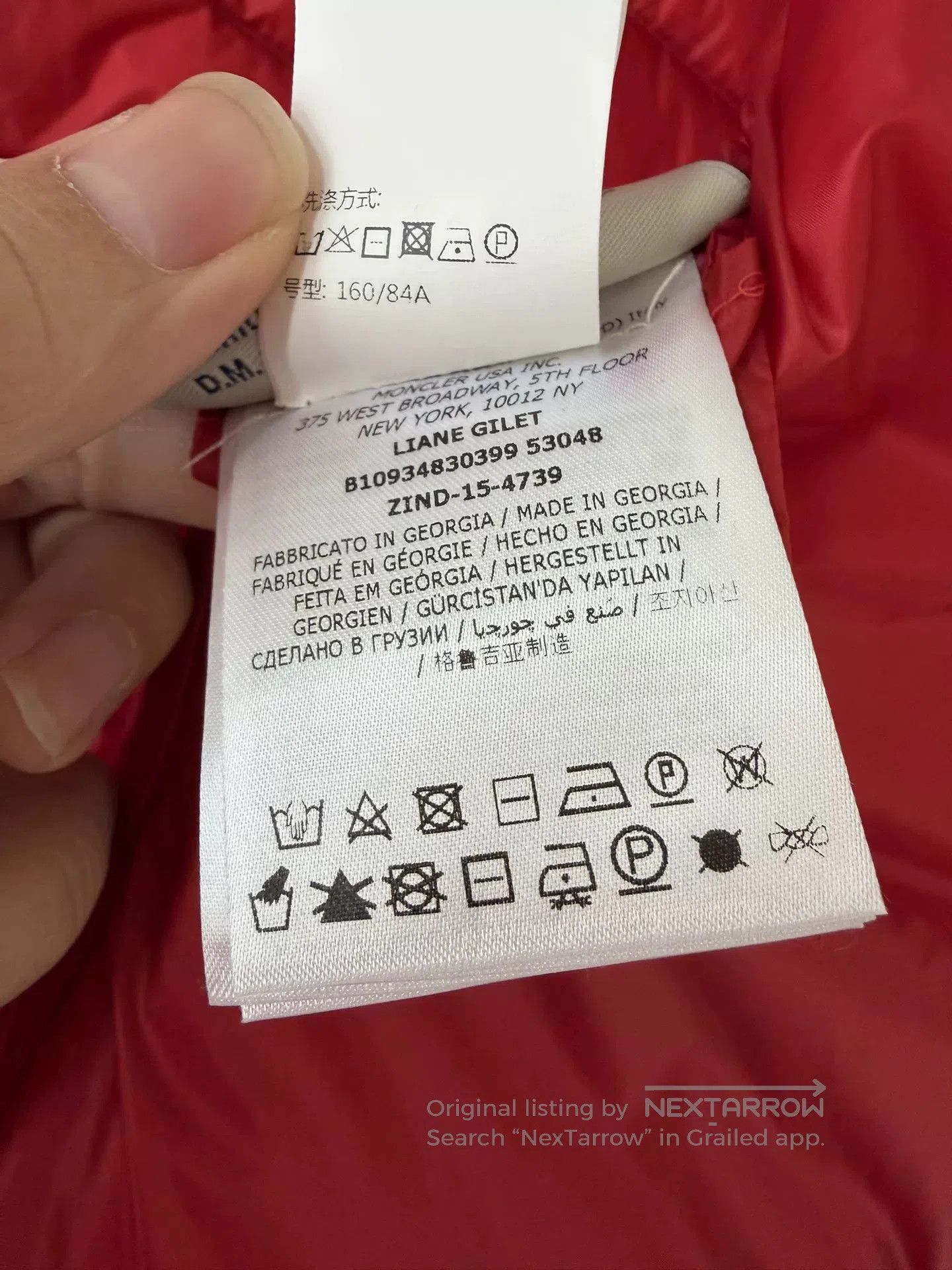 Moncler Moncler Liane Red Down Vest Size . Size XS / US 0-2 / IT 36-38 - 4 Thumbnail