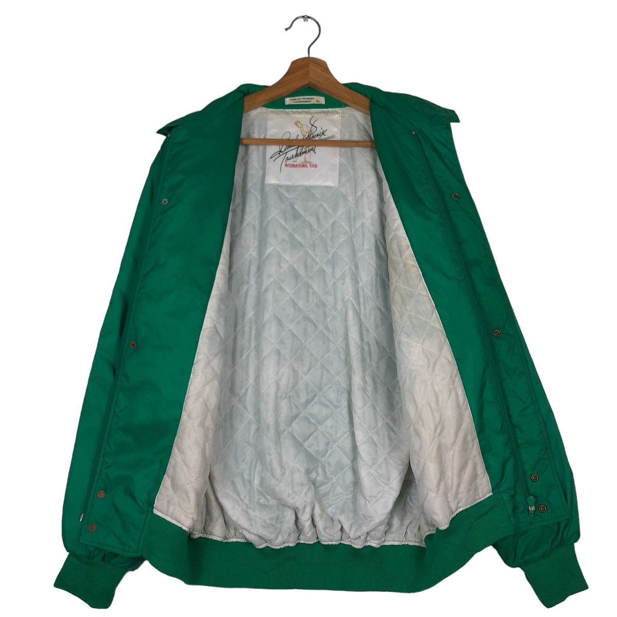 Japanese Brand 🔥90’s Vintage Satin Bomber Jacket Dunlop Phoenix Tournament Size US L / EU 52-54 / 3 - 10 Thumbnail