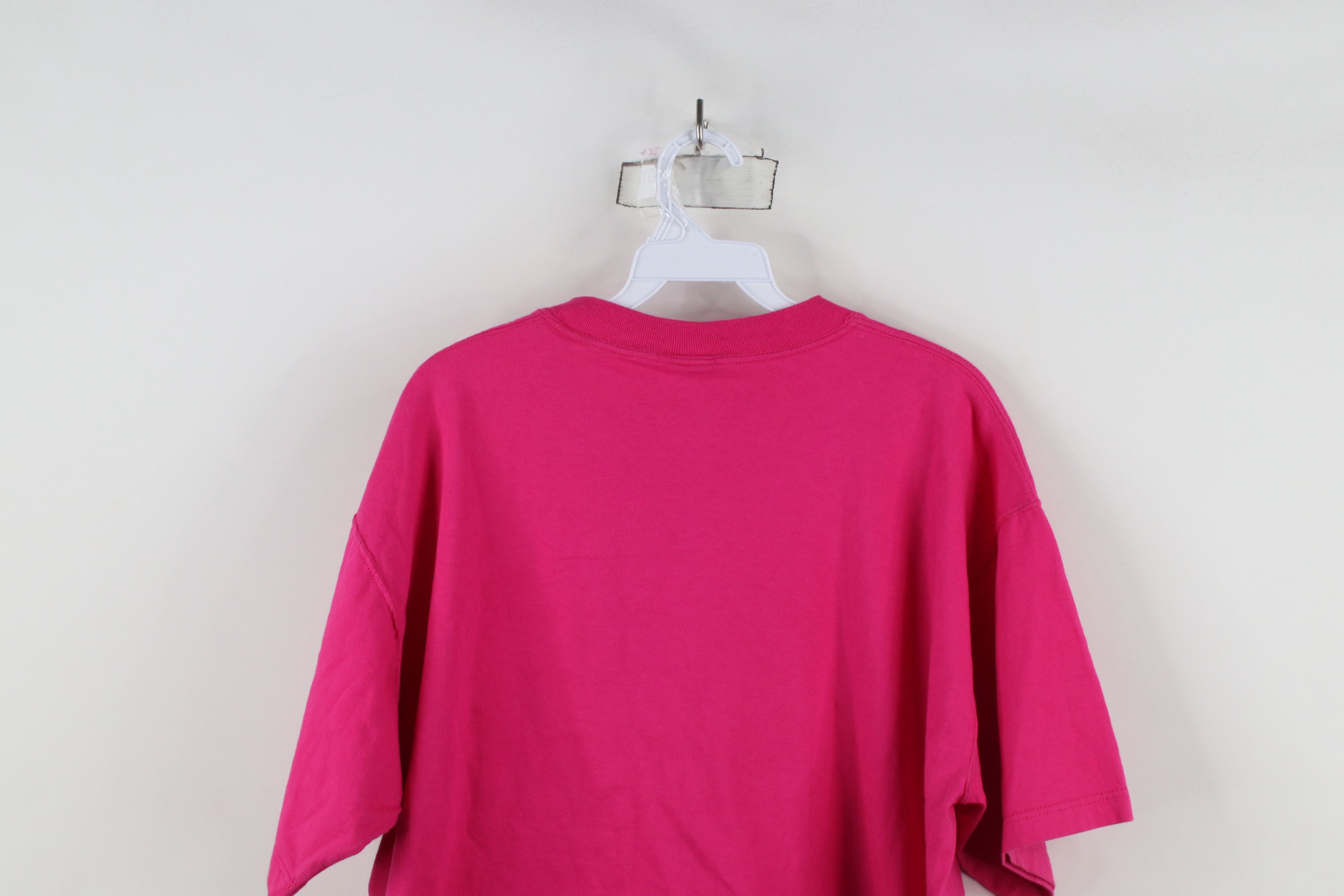 Russell Athletic × Vintage Vintage 90s Russell Athletic Blank Cotton T-Shirt Pink USA Size US L / EU 52-54 / 3 - 14 Thumbnail