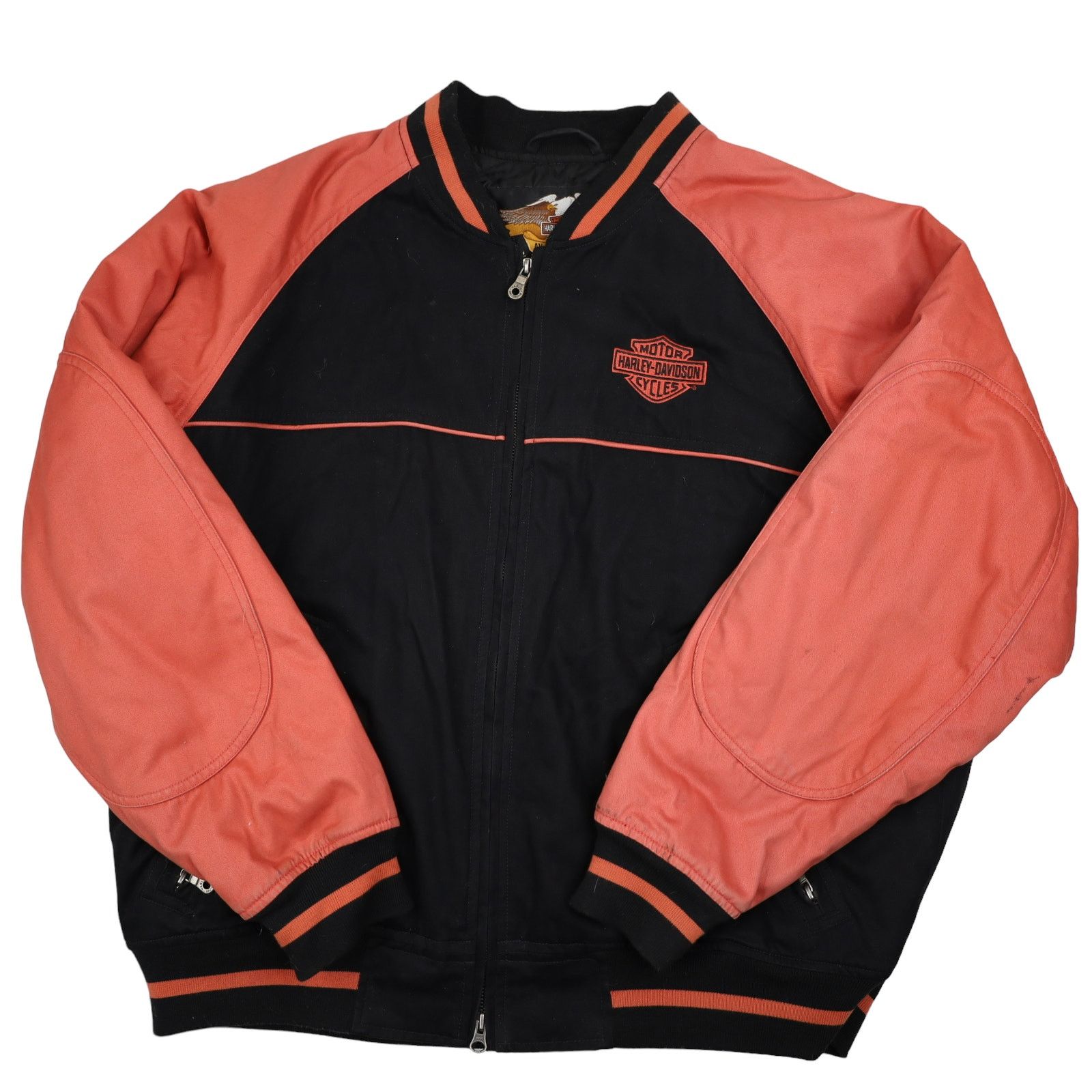 Harley Davidson × Vintage Vintage Harley Davidson Spellout Quilted Bomber Jacket Size US XL / EU 56 / 4 - 1 Thumbnail